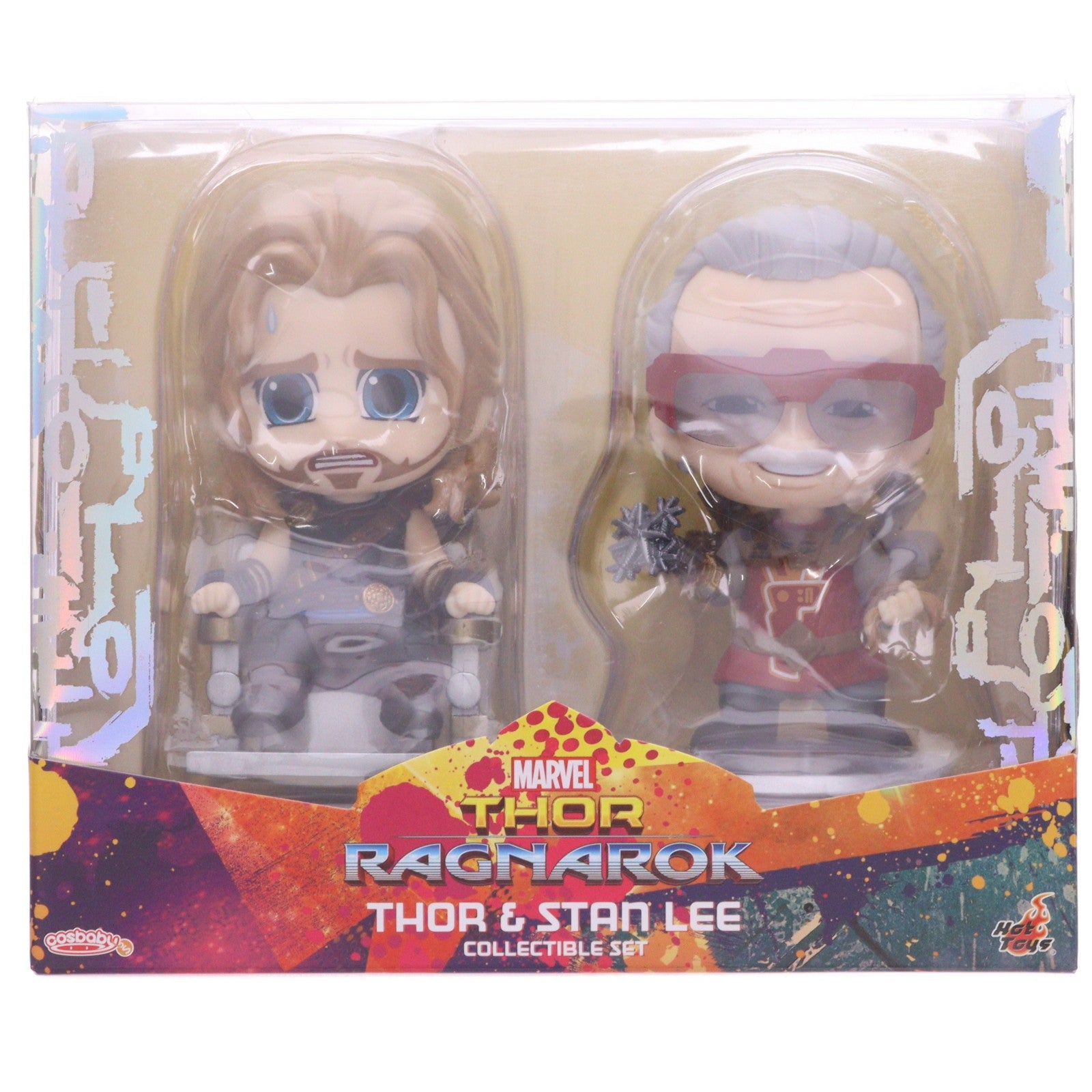 【中古即納】[FIG] マーベル・オールスターズ限定 コスベイビーサイズS スタン・リー&ソー(2体セット) Thor Ragnarok-マイティ・ソー バトルロイヤル- 完成品 フィギュア(COS#738) ホットトイズ(20201130)