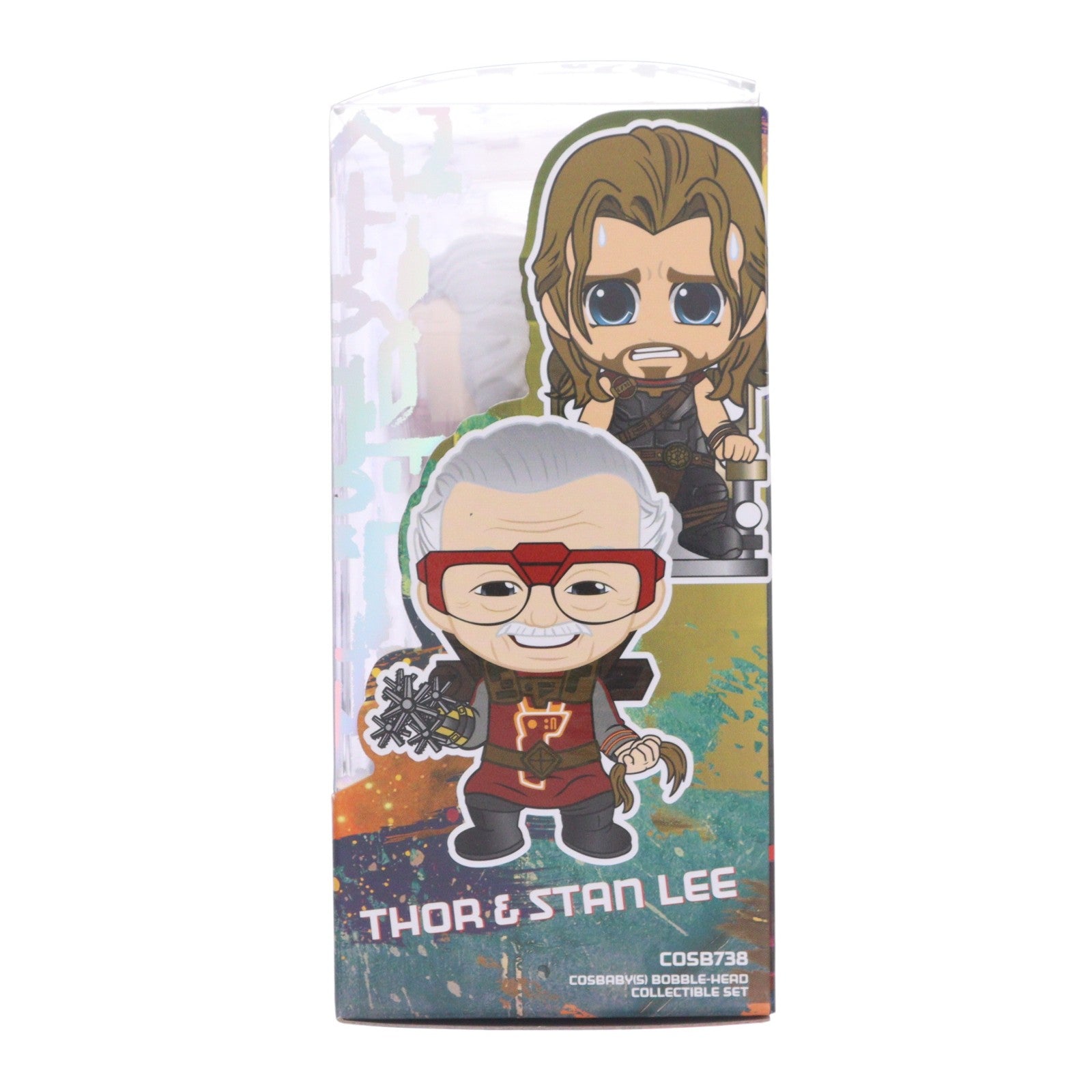 【中古即納】[FIG] マーベル・オールスターズ限定 コスベイビーサイズS スタン・リー&ソー(2体セット) Thor Ragnarok-マイティ・ソー バトルロイヤル- 完成品 フィギュア(COS#738) ホットトイズ(20201130)