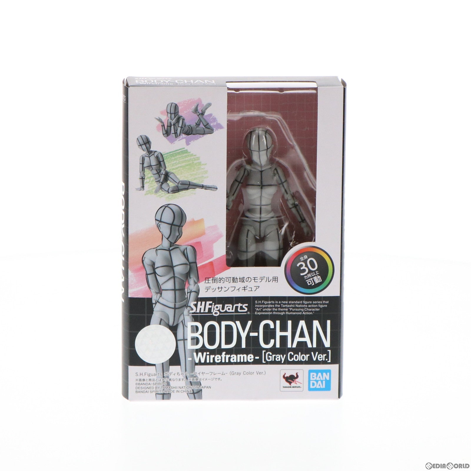 【中古即納】[FIG] S.H.Figuarts(フィギュアーツ) ボディちゃん -ワイヤーフレーム-(Gray Color Ver.) 完成品 可動フィギュア バンダイスピリッツ(20210424)