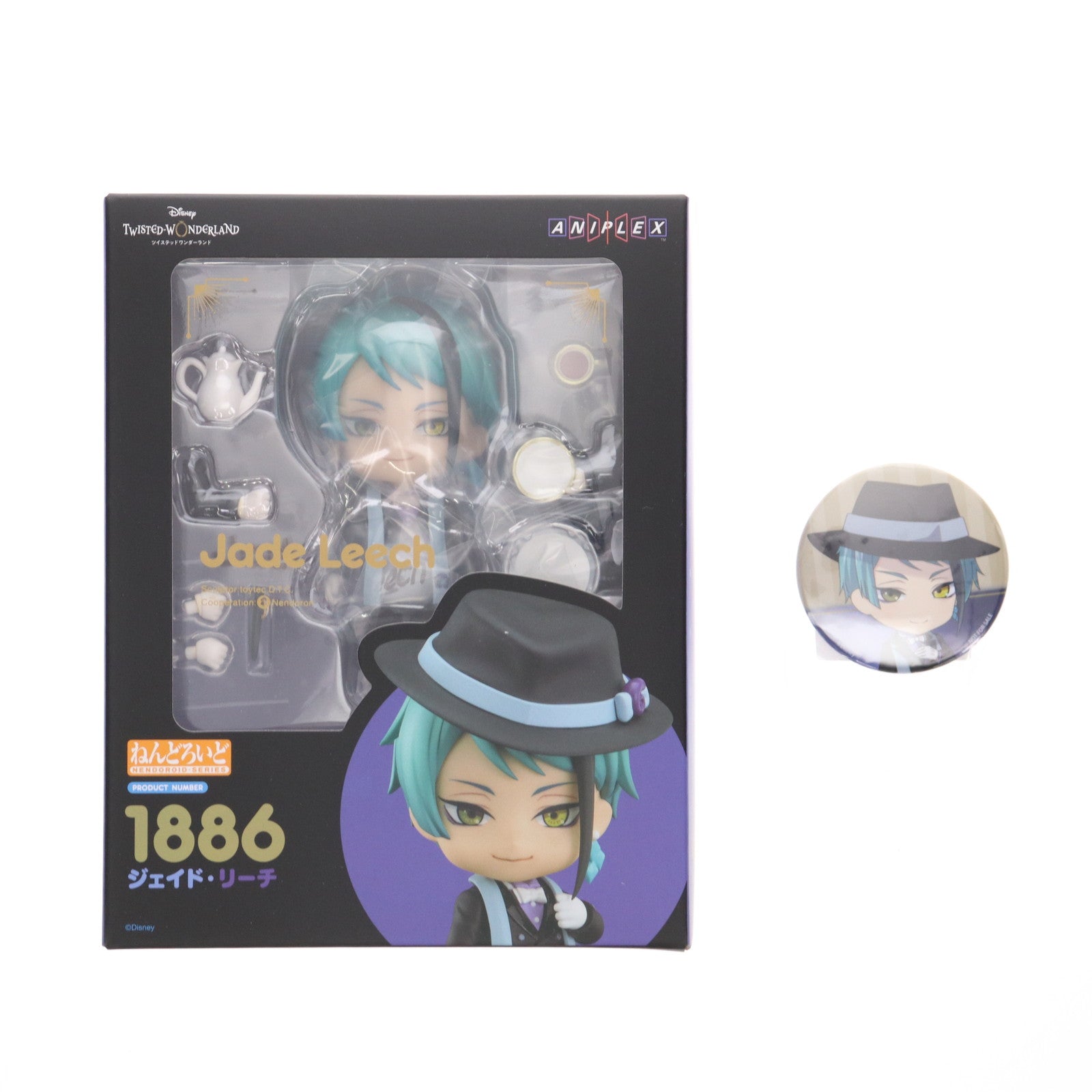 【中古即納】[FIG] GOODSMILE ONLINE SHOP&ANIPLEX+限定特典付属 ねんどろいど 1886 ジェイド・リーチ ディズニー ツイステッドワンダーランド 完成品 可動フィギュア アニプレックス(20221231)