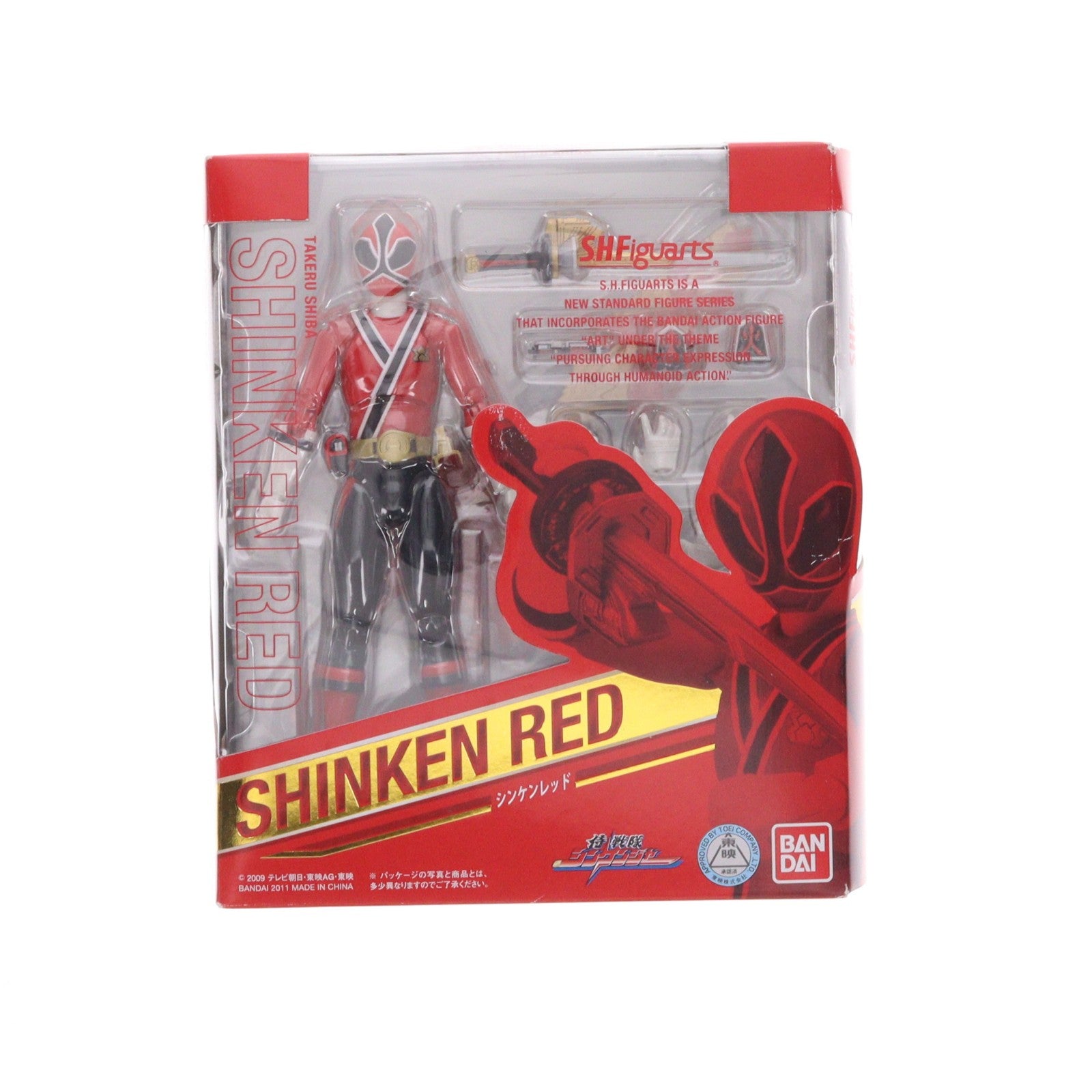 【中古即納】[FIG] S.H.Figuarts(フィギュアーツ) シンケンレッド 侍戦隊シンケンジャー 完成品 可動フィギュア バンダイ(20110723)