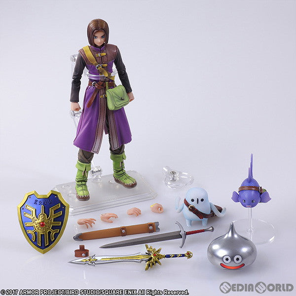 【中古即納】[FIG] オフィシャルショップ限定 BRING ARTS(ブリングアーツ) 主人公 メタルスライムVer. 限定版 ドラゴンクエストXI 過ぎ去りし時を求めて 完成品 可動フィギュア スクウェア・エニックス(20181005)