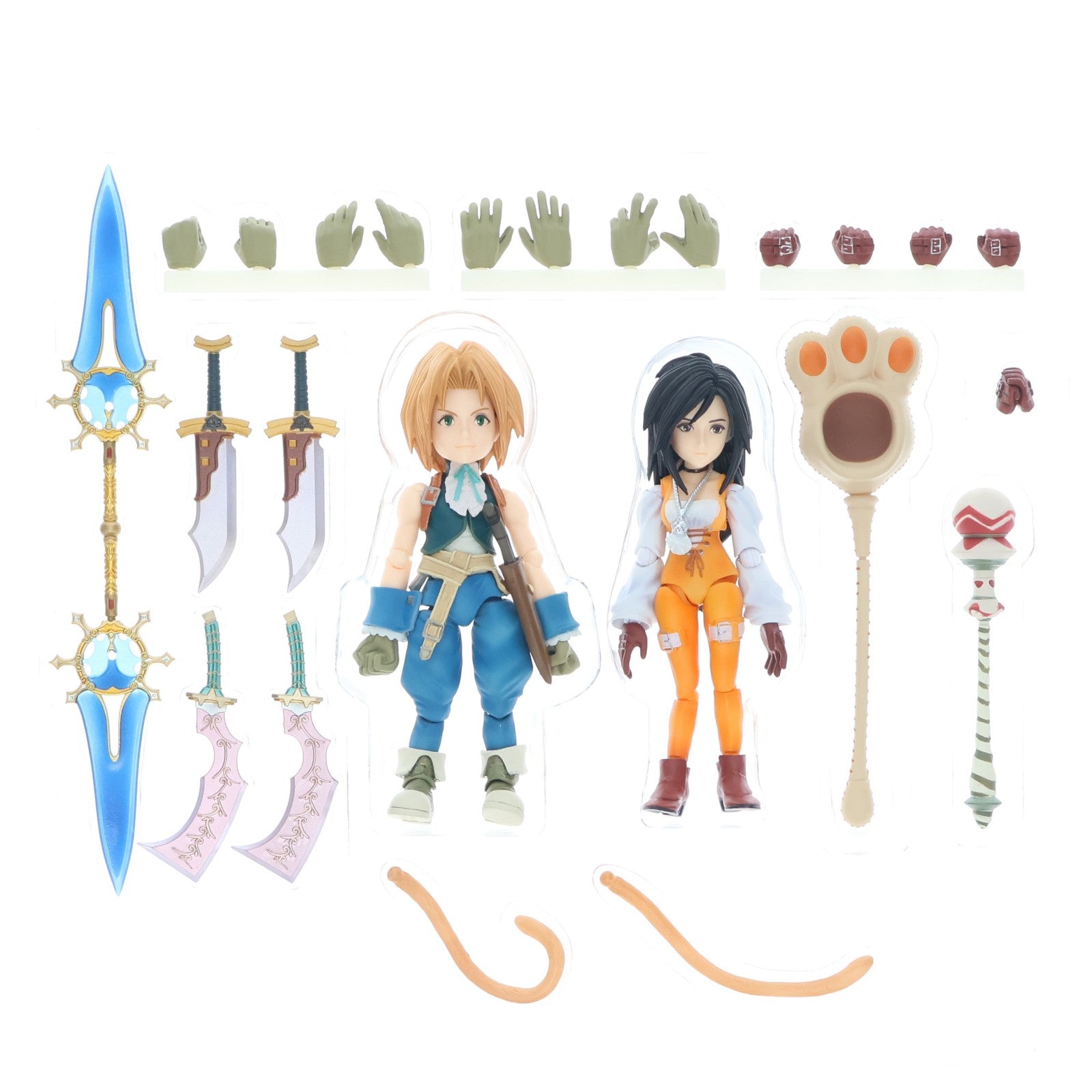 【中古即納】[FIG] BRING ARTS(ブリングアーツ) ジタン・トライバル&ガーネット・ティル・アレクサンドロス17世 FINAL FANTASY IX(ファイナルファンタジー9) 完成品 可動フィギュア スクウェア・エニックス(20190829)