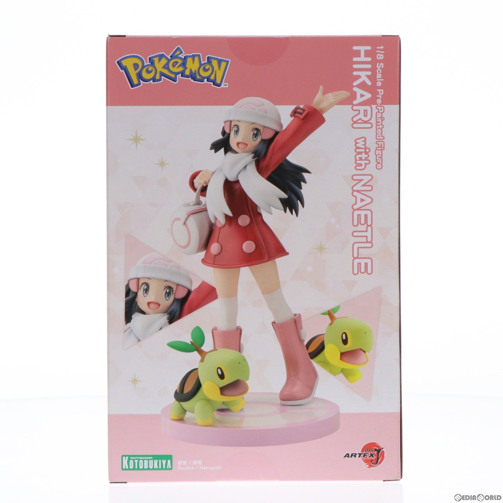 【中古即納】[FIG] ポケモンセンター&コトブキヤショップ限定特典付属 ARTFX J ヒカリ with ナエトル ポケットモンスター 1/8 完成品 フィギュア(PV066) コトブキヤ(20231227)
