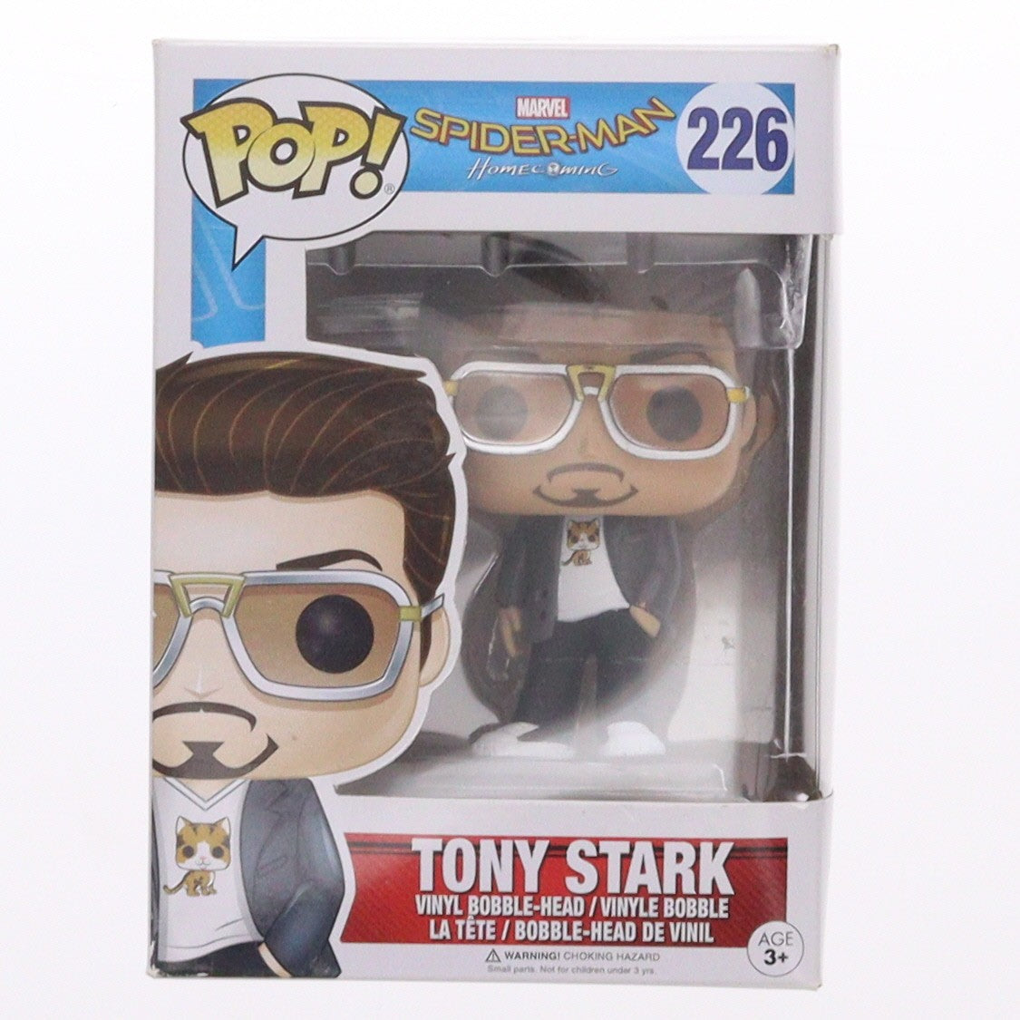 【中古即納】[FIG] POP! Marvel Series #226 トニー・スターク(Tシャツ版) スパイダーマン:ホームカミング 完成品 フィギュア FUNKO(ファンコ)(20170501)