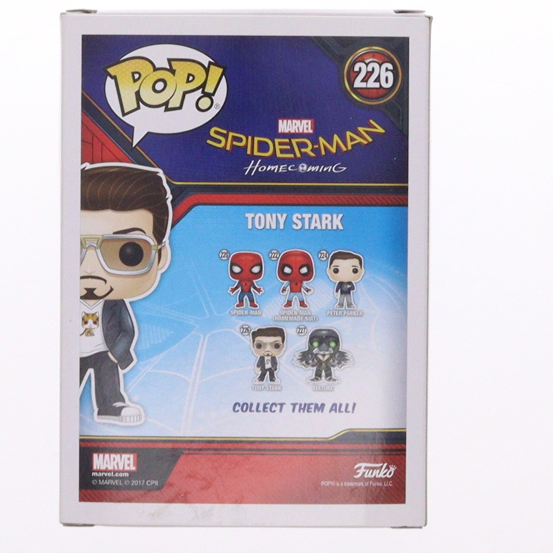 【中古即納】[FIG] POP! Marvel Series #226 トニー・スターク(Tシャツ版) スパイダーマン:ホームカミング 完成品 フィギュア FUNKO(ファンコ)(20170501)