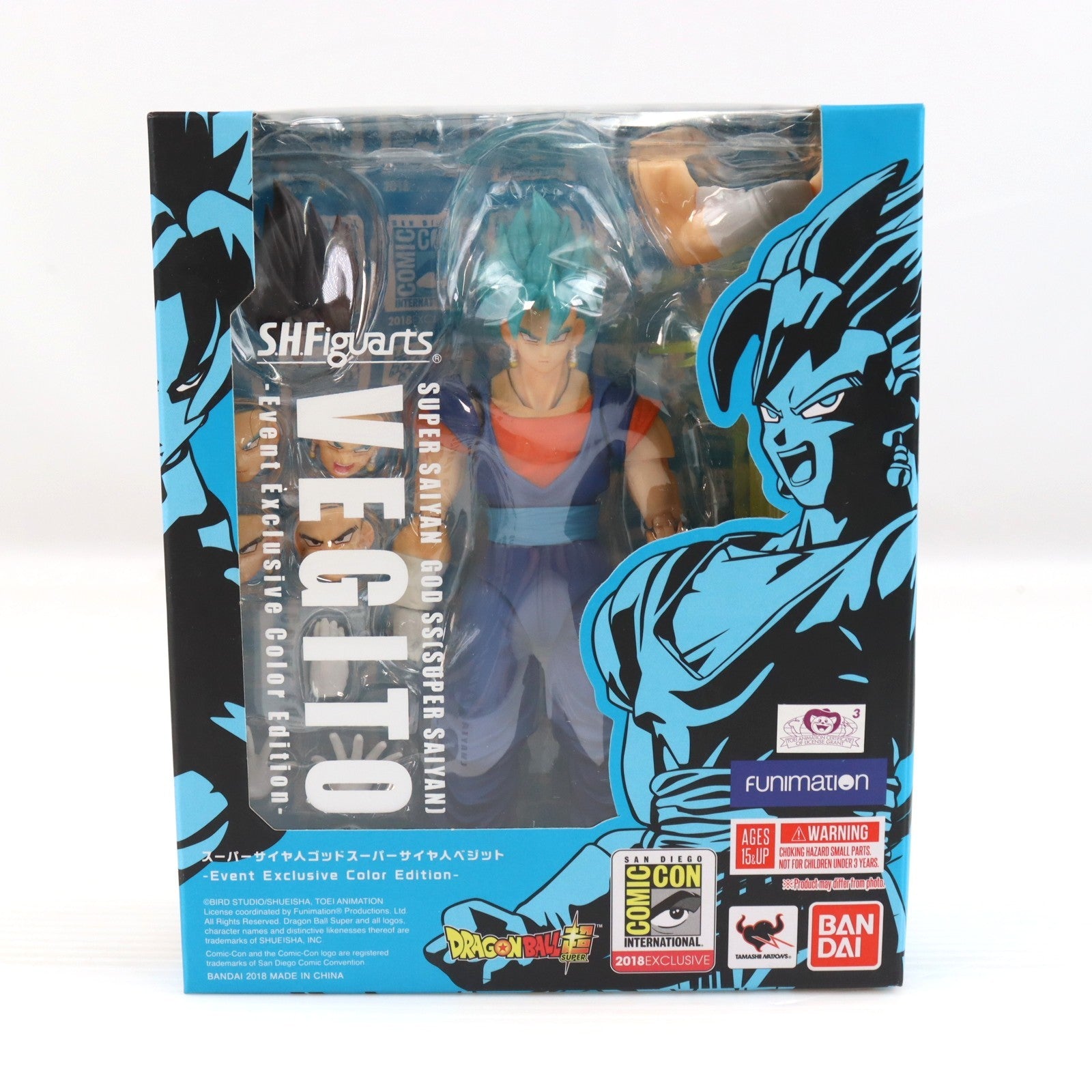 【中古即納】[FIG] 2018コミコン限定 S.H.Figuarts(フィギュアーツ) スーパーサイヤ人ゴッドスーパーサイヤ人ベジット Event Exclusive Color Edition ドラゴンボール超(スーパー) 完成品 可動フィギュア バンダイ(20180719)