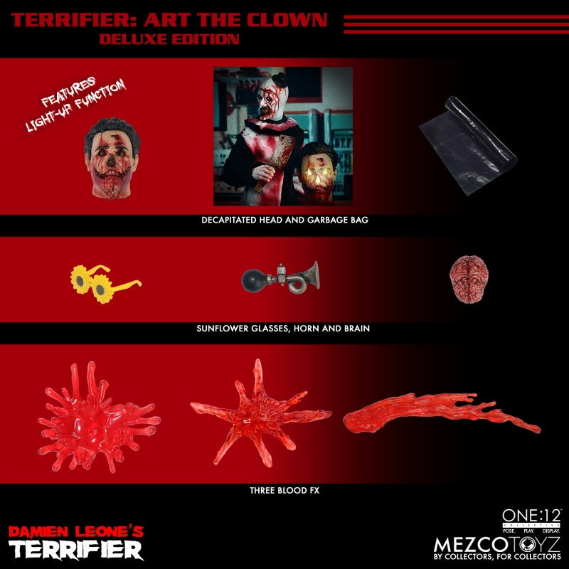 【中古即納】[FIG] ワン12コレクティブ アート・ザ・クラウン DXエディション Terrifier(テリファー) 1/12 完成品 アクションフィギュア メズコトイズ(20250430)
