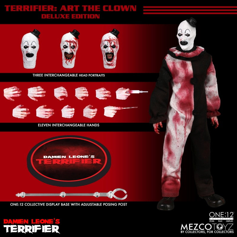 【中古即納】[FIG] ワン12コレクティブ アート・ザ・クラウン DXエディション Terrifier(テリファー) 1/12 完成品 アクションフィギュア メズコトイズ(20250430)