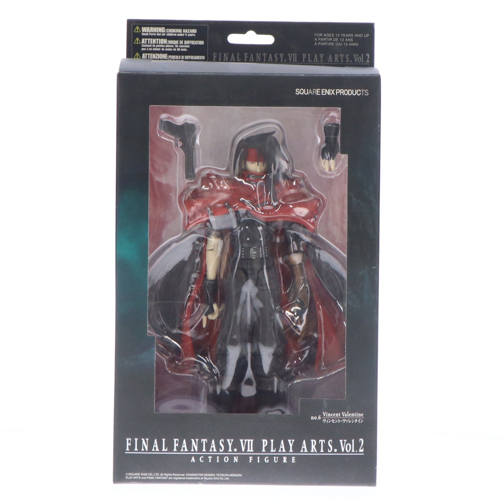 【中古即納】[FIG] PLAY ARTS(プレイアーツ) Vol.2 ヴィンセント・ヴァレンタイン FINAL FANTASY VII(ファイナルファンタジー7) 完成品 可動フィギュア スクウェア・エニックス(20080611)
