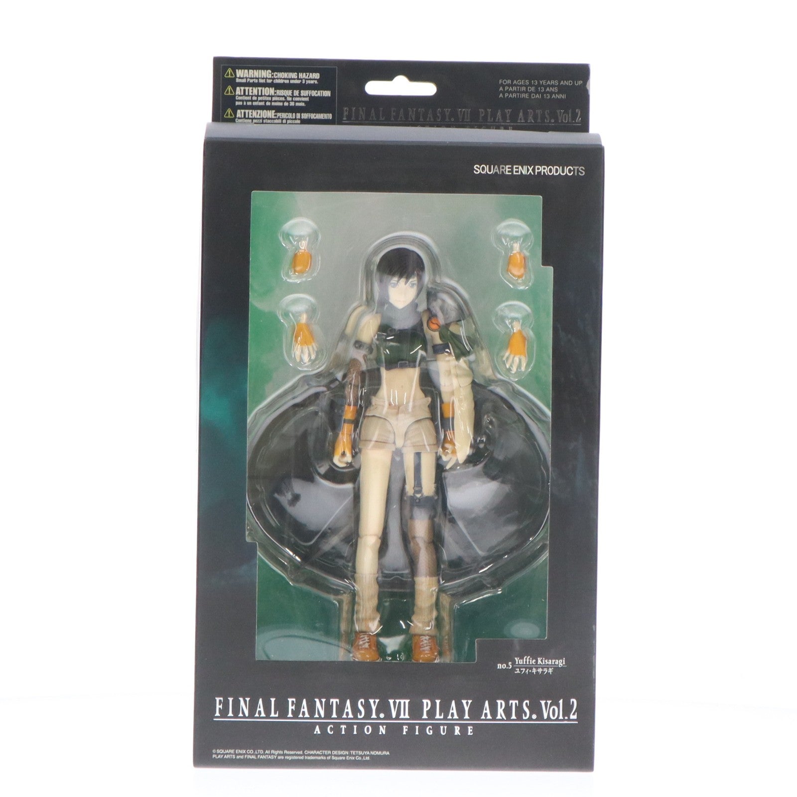 【中古即納】[FIG] PLAY ARTS(プレイアーツ) ユフィ・キサラギ Vol.2 FINAL FANTASY VII(ファイナルファンタジー7) 完成品 可動フィギュア スクウェア・エニックス(20080611)