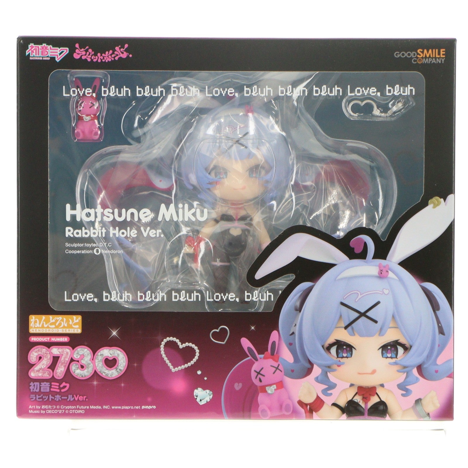 【中古即納】[FIG] グッドスマイルカンパニー公式ショップ特典付属 ねんどろいど 2730 初音ミク ラビットホールVer. キャラクター・ボーカル・シリーズ01 初音ミク 完成品 可動フィギュア グッドスマイルカンパニー(20250808)