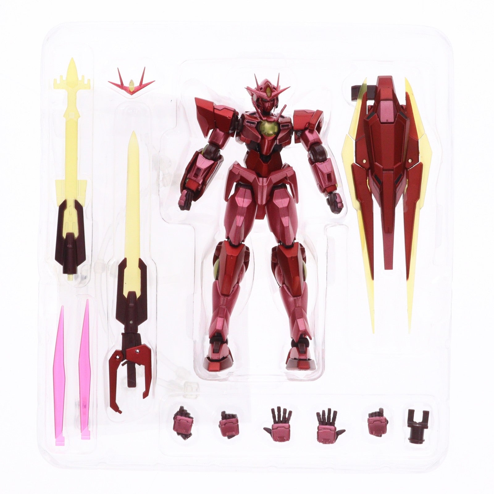 【中古即納】[FIG] 魂ウェブ商店限定 ROBOT魂(SIDE MS) ダブルオークアンタ(トランザムVer.) 劇場版 機動戦士ガンダム00(ダブルオー) -A wakening of the Trailblazer- 完成品 可動フィギュア バンダイ(20131026)