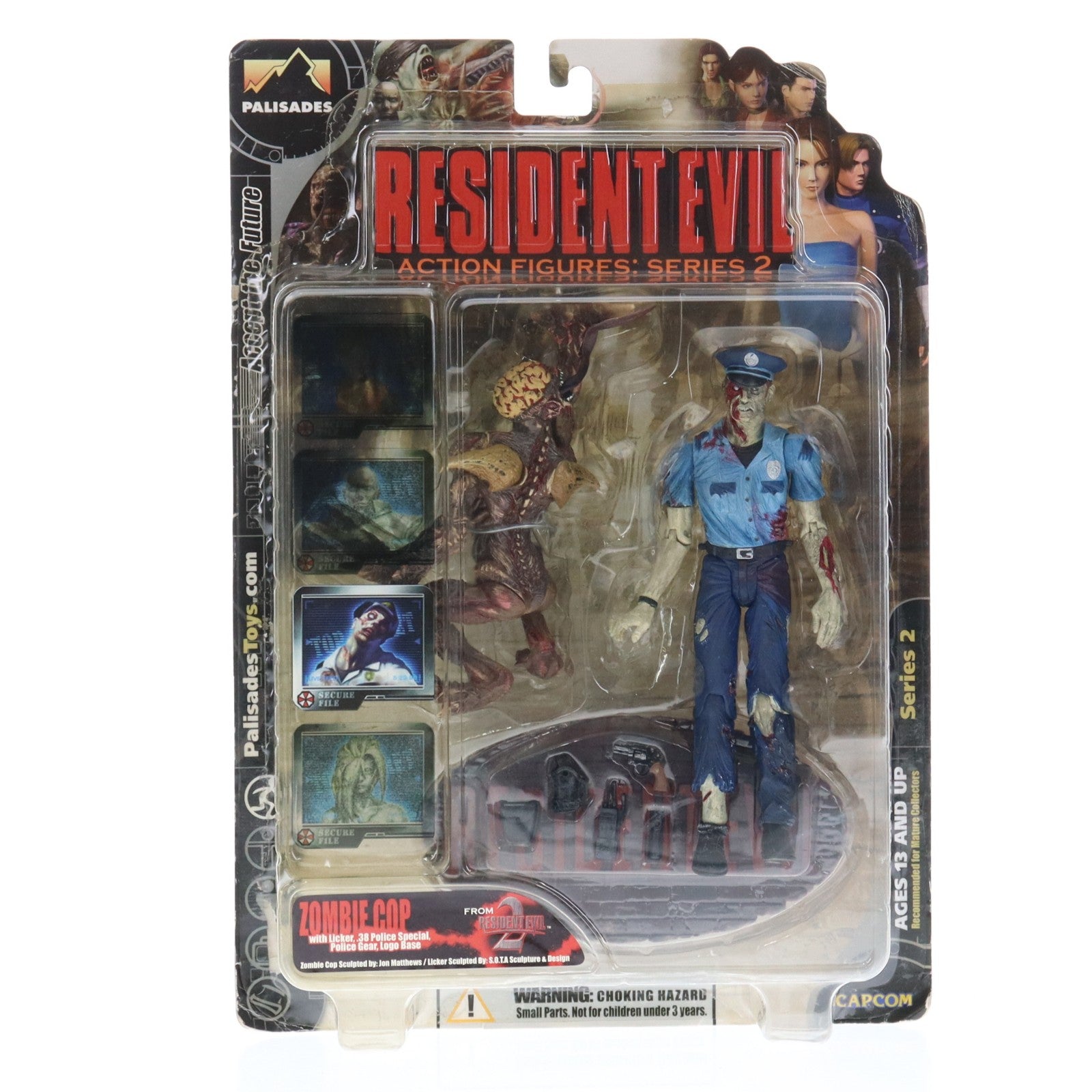【中古即納】[FIG] Zombie Cop with Licker(ゾンビ警官 with リッカー) Resident Evil 2(バイオハザード2) アクションフィギュア シリーズ2 完成品 PALISADES TOYS(パリセイズトイズ)(20011231)