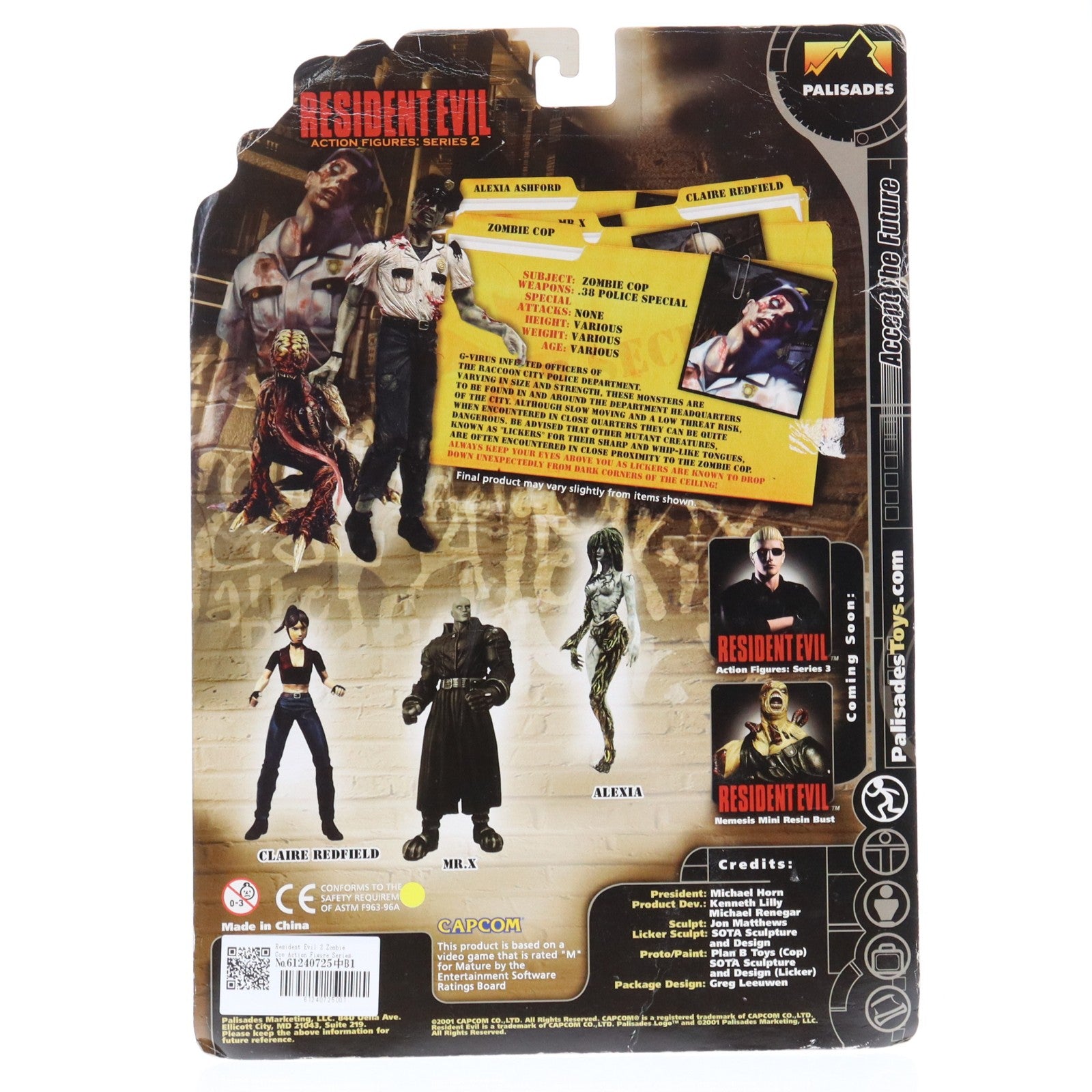 【中古即納】[FIG] Zombie Cop with Licker(ゾンビ警官 with リッカー) Resident Evil 2(バイオハザード2) アクションフィギュア シリーズ2 完成品 PALISADES TOYS(パリセイズトイズ)(20011231)