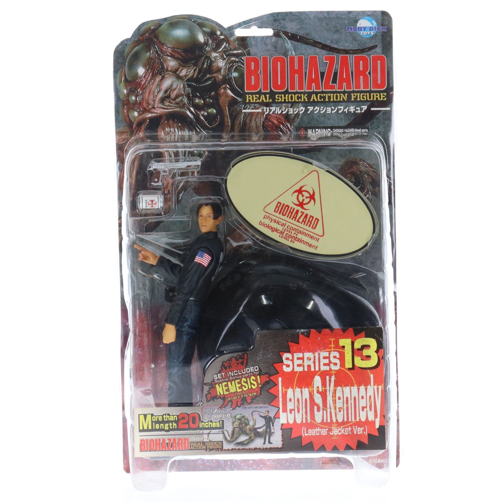 【中古即納】[FIG] リアルショックアクションフィギュア シリーズNo.13 レオン・S・ケネディ(レザージャケットVer.) バイオハザード 完成品 アクションフィギュア(MDF-022) モビーディック(20020227)