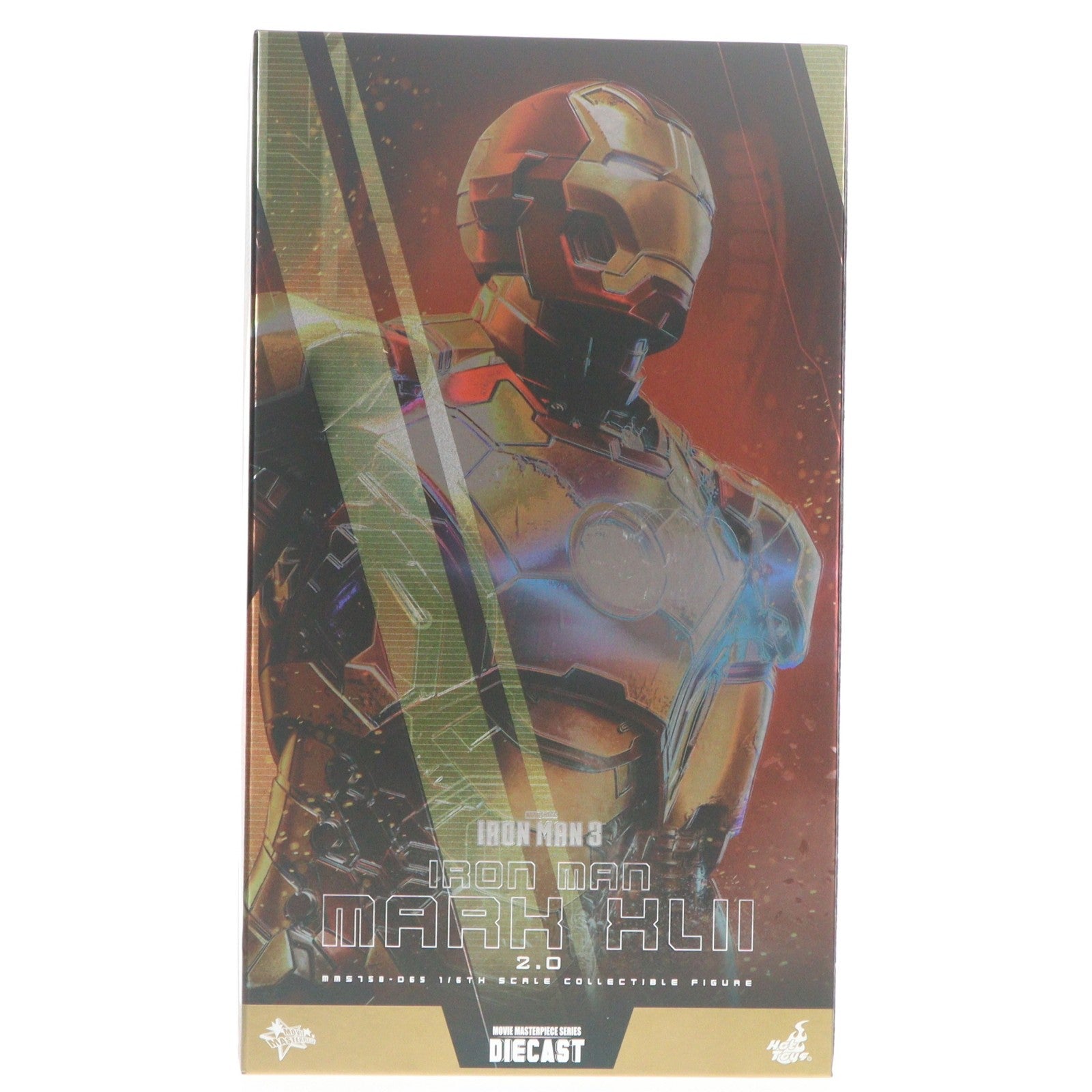 【中古即納】[FIG] ムービー・マスターピース DIECAST アイアンマン・マーク42(2.0版) アイアンマン3 1/6 完成品 可動フィギュア(MM#758D65) ホットトイズ(20251031)