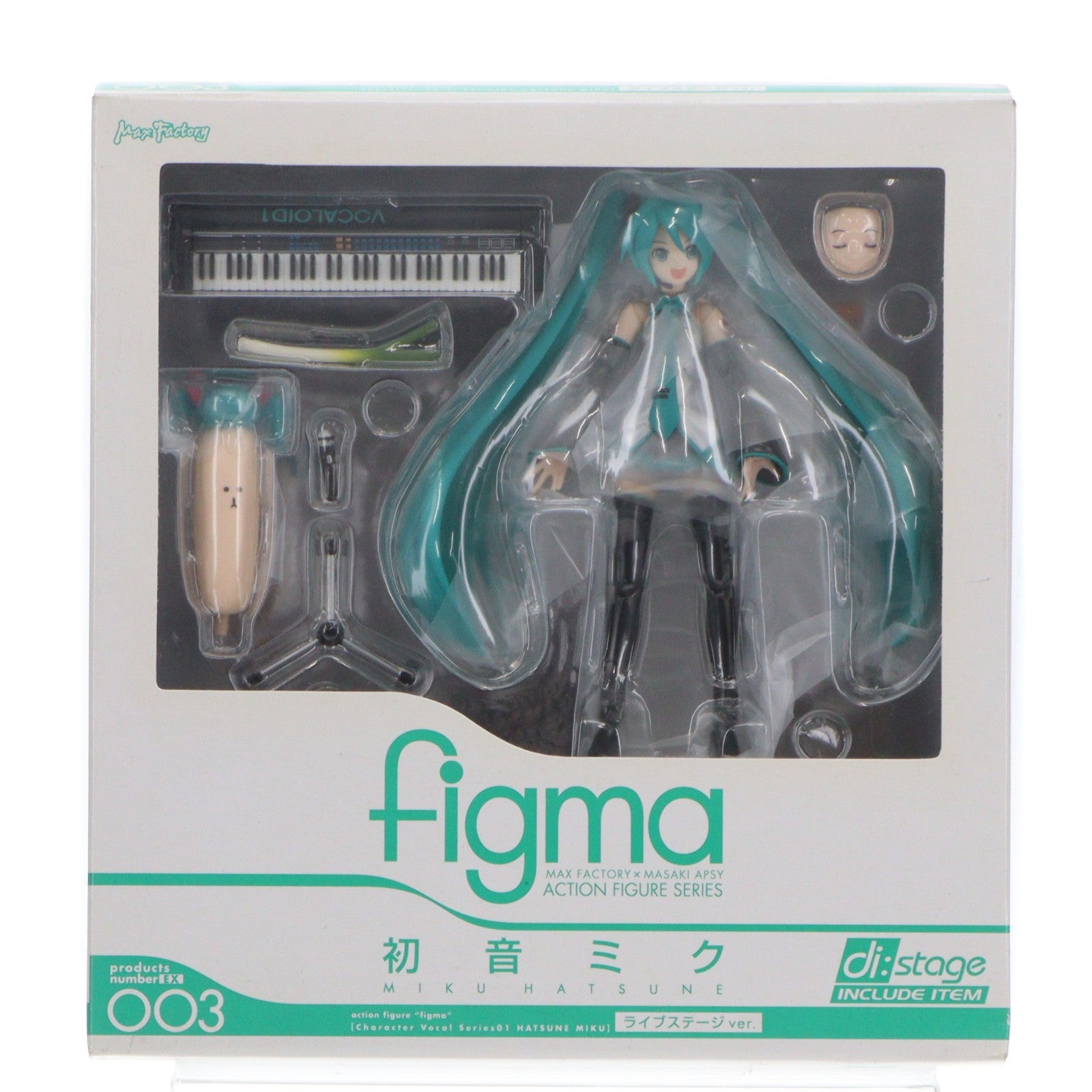【中古即納】[FIG] ワンフェス2009夏限定 figma(フィグマ) EX-003 初音ミク ライブステージver. キャラクター・ボーカル・シリーズ01 初音ミク 完成品 可動フィギュア マックスファクトリー(20090731)