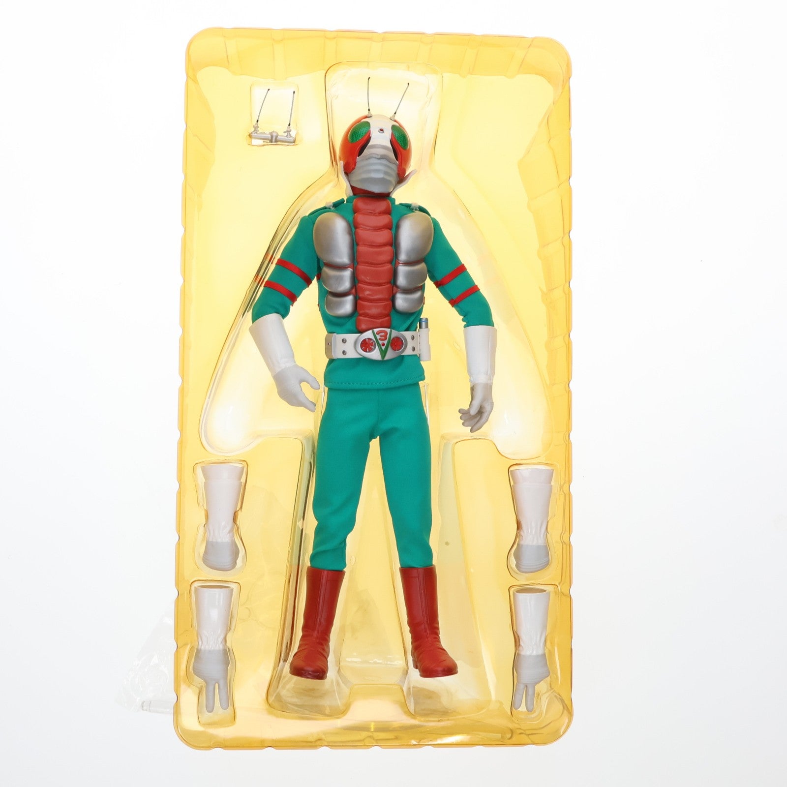 【中古即納】[FIG] リアルアクションヒーローズ No.193 RAH 仮面ライダーV3(2004デラックスタイプ) 完成品 可動フィギュア タイムハウス/メディコム・トイ(20040630)