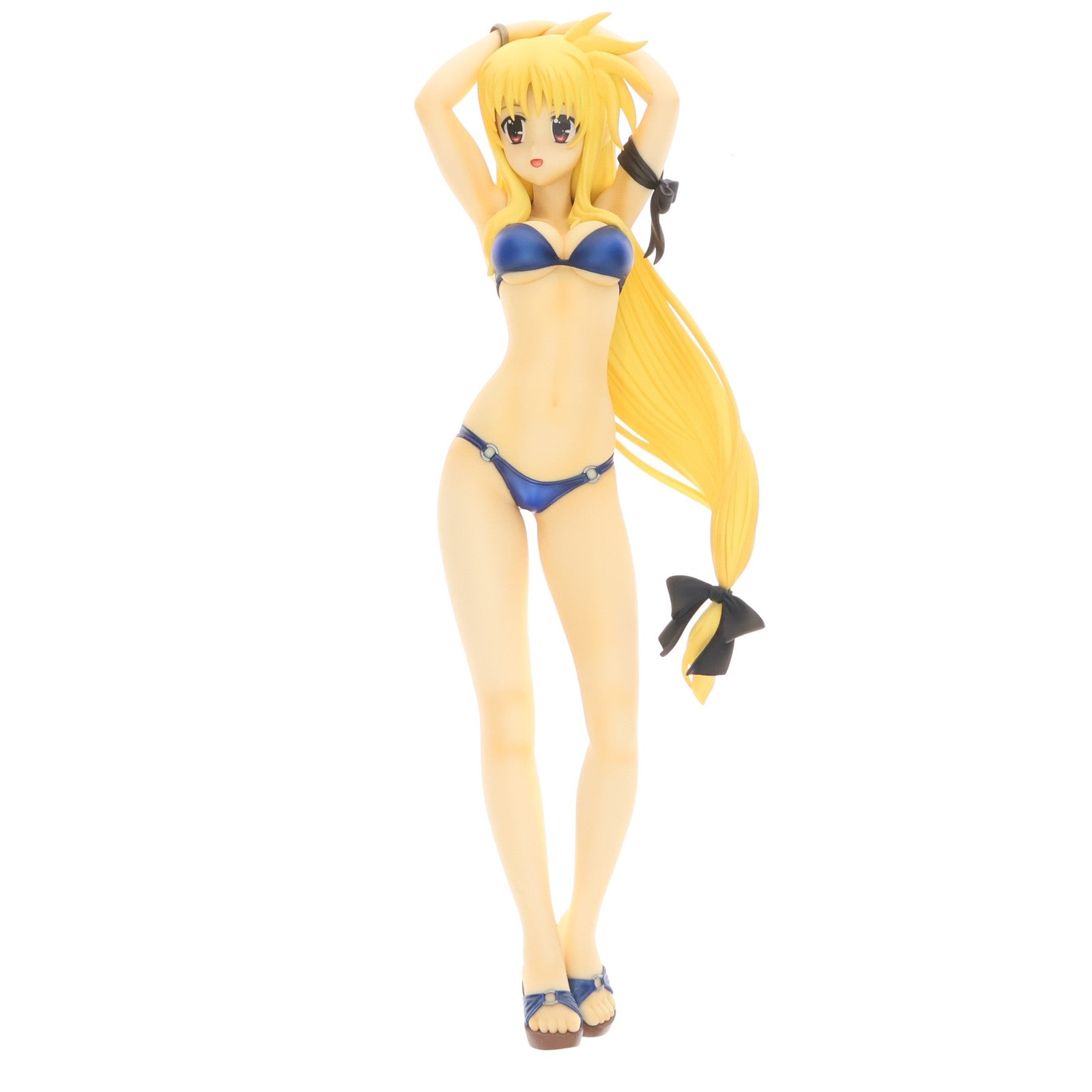 【中古即納】[FIG] フェイト・T・ハラオウン 水着Ver. 魔法少女リリカルなのはStrikerS(ストライカーズ) 1/4 完成品 フィギュア グッドスマイルカンパニー(20111210)