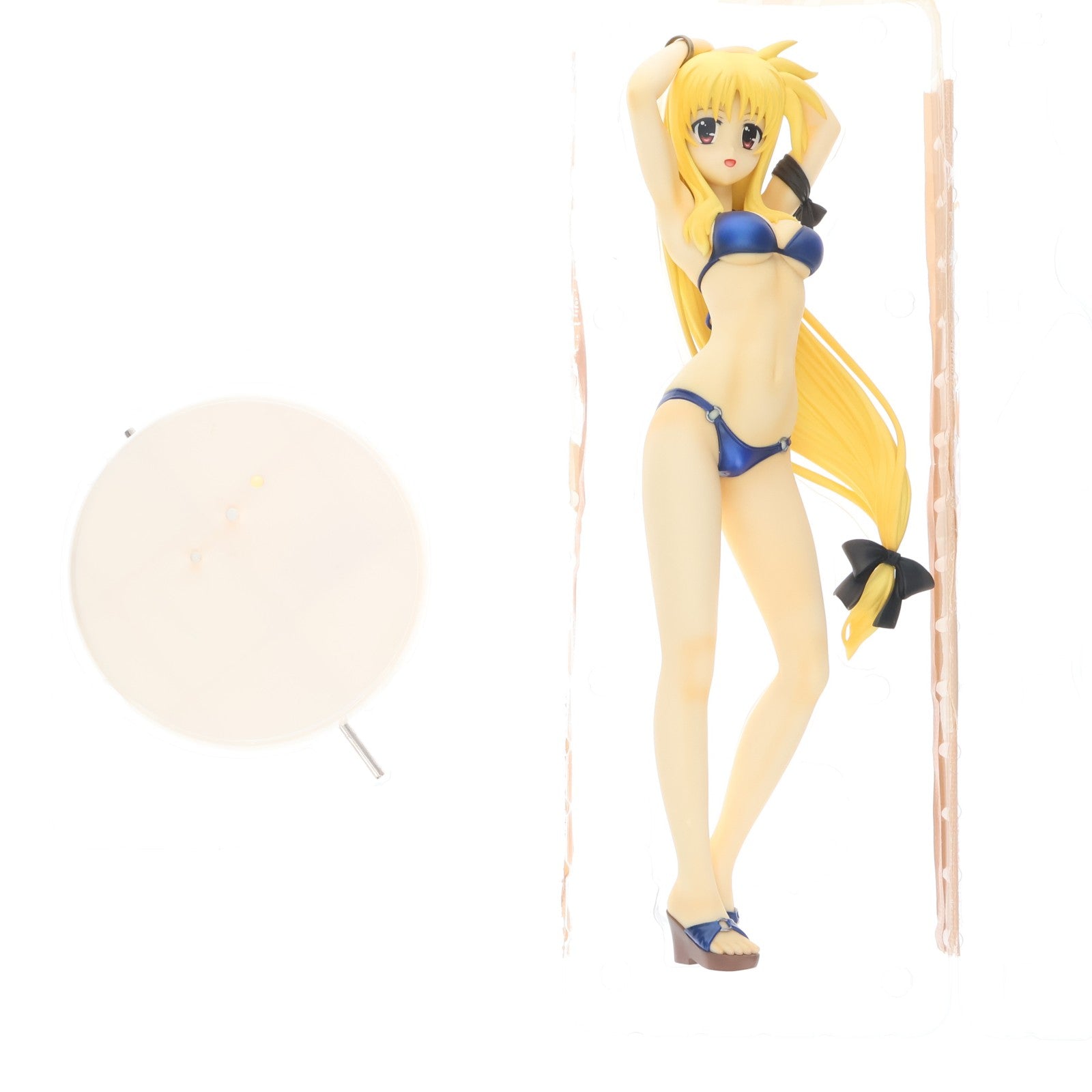 【中古即納】[FIG] フェイト・T・ハラオウン 水着Ver. 魔法少女リリカルなのはStrikerS(ストライカーズ) 1/4 完成品 フィギュア グッドスマイルカンパニー(20111210)