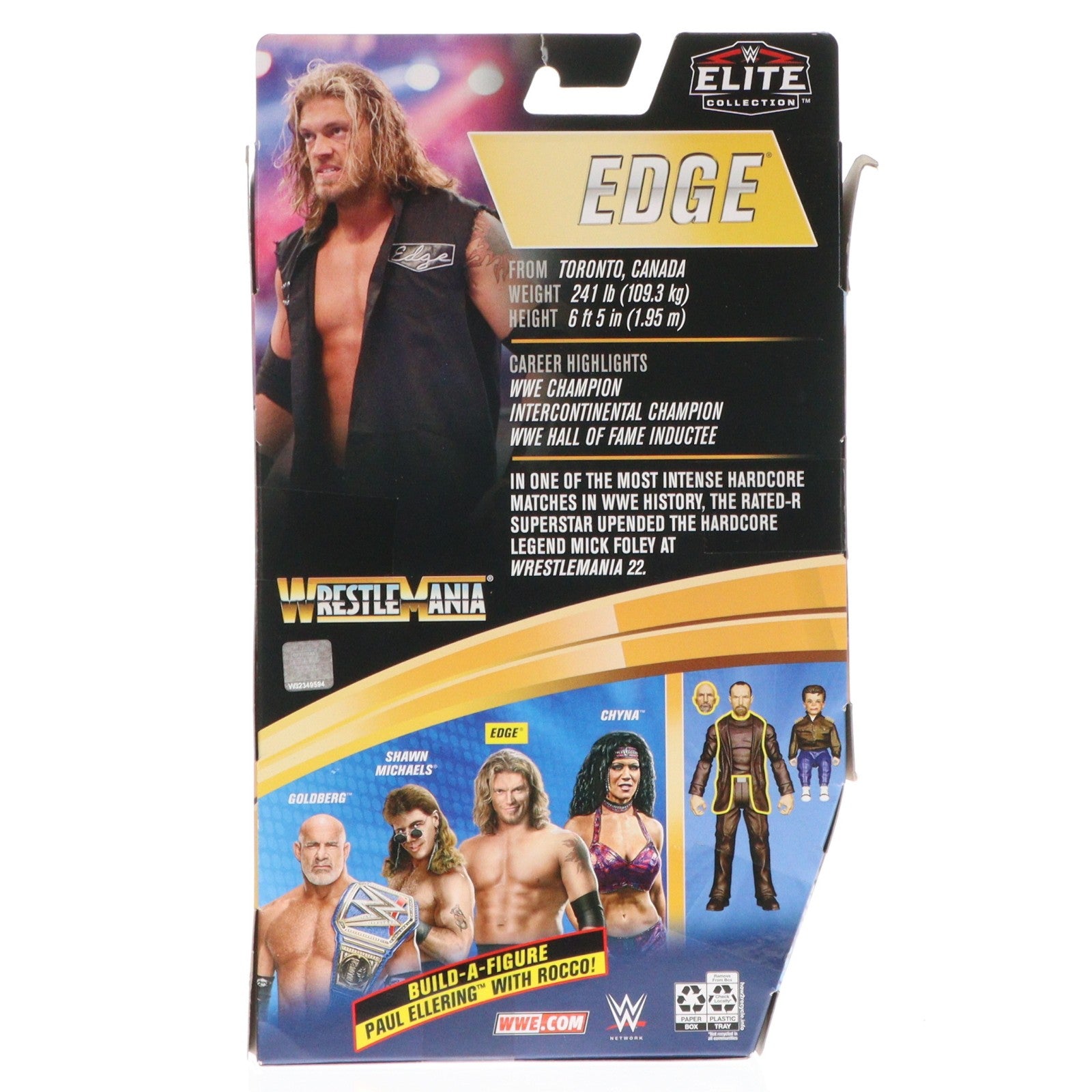 【中古即納】[FIG] エッジ WWE(ワールド・レスリング・エンターテイメント) エリートコレクション WRESTLE MANIA(レッスルマニア) 完成品 アクションフィギュア マテル(19991231)
