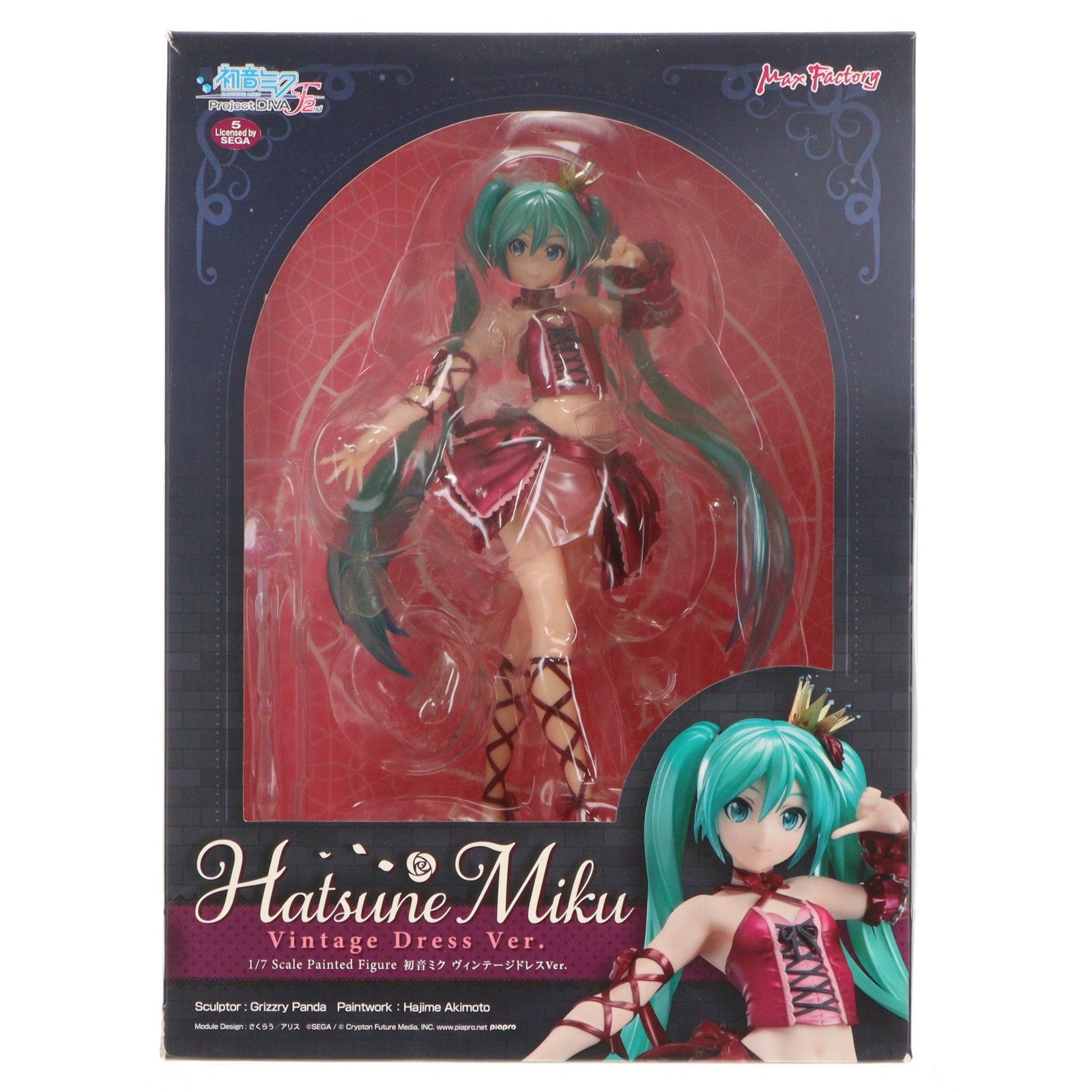 【中古即納】[FIG] 初音ミク ヴィンテージドレスVer. 初音ミク -Project DIVA- F 2nd 1/7 完成品 フィギュア マックスファクトリー(20191110)