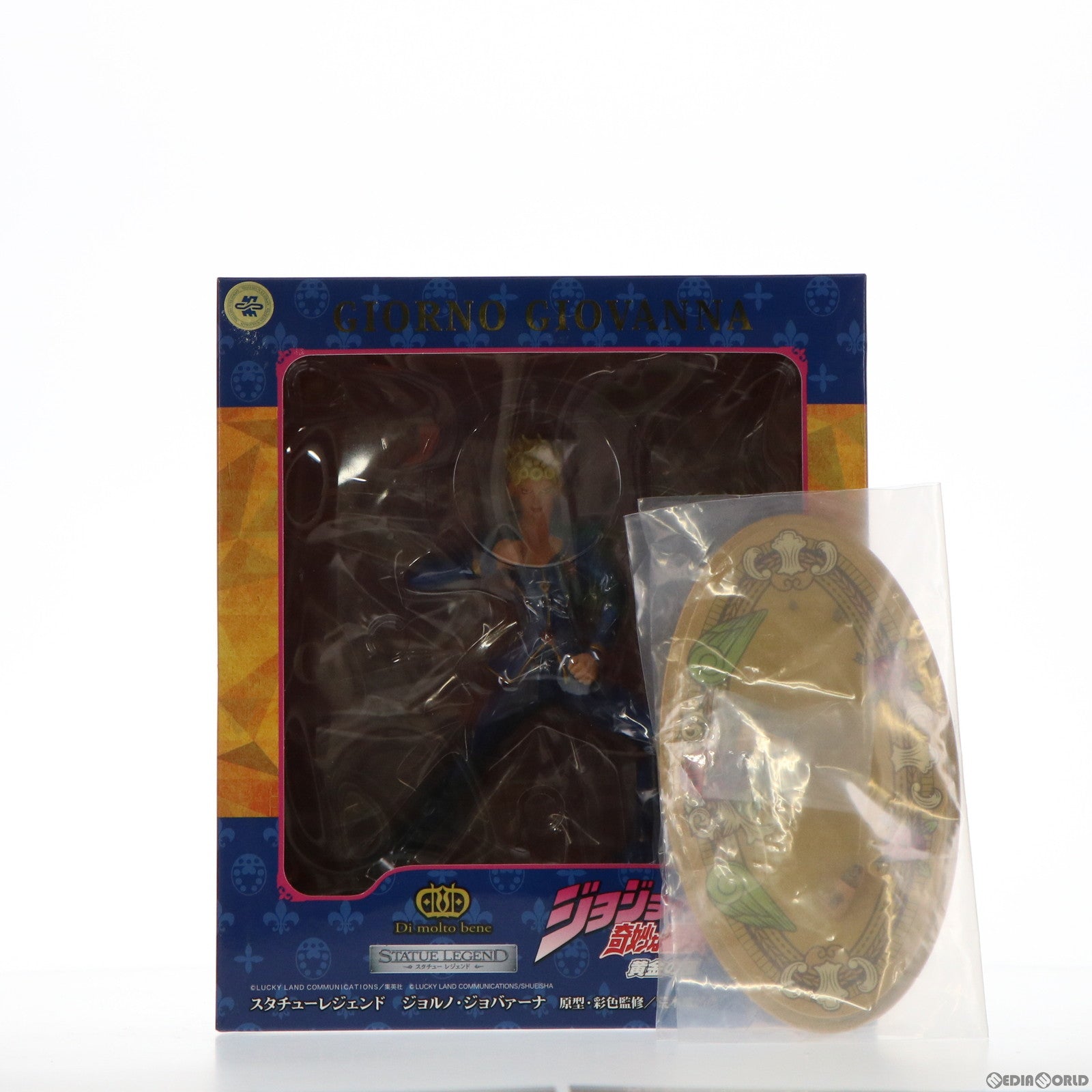 【中古即納】[FIG] スタチューレジェンド ジョルノ・ジョバァーナ 特典台座付き限定版 ジョジョの奇妙な冒険 第五部 黄金の風 完成品 フィギュア ワンフェス2019冬&MEDICOS ONLINE SHOP限定 ディ・モールト ベネ(20190210)