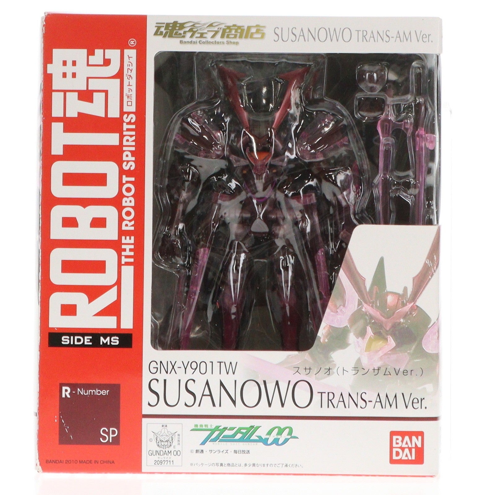 【中古即納】[FIG] 魂ウェブ商店限定 ROBOT魂(SIDE MS) スサノオ(トランザムVer.) 機動戦士ガンダム00(ダブルオー) 完成品 可動フィギュア バンダイ(20100521)
