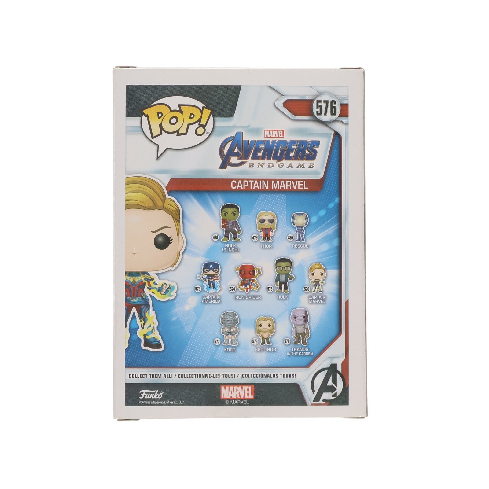 【中古即納】[FIG] POP! Marvel Series #576 キャプテン・マーベル(ショートヘア版) アベンジャーズ/エンドゲーム 完成品 フィギュア FUNKO(ファンコ)(20191231)