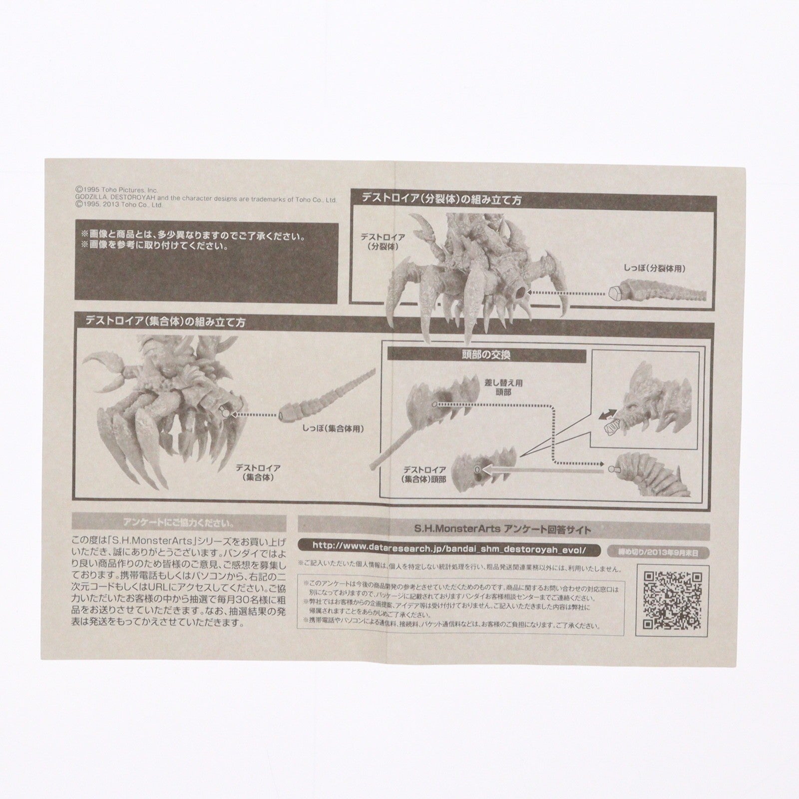 【中古即納】[FIG] 魂ウェブ商店限定 S.H.MonsterArts(モンスターアーツ) デストロイアエボリューションセット(1995) ゴジラVSデストロイア 完成品 フィギュア バンダイ(20130622)