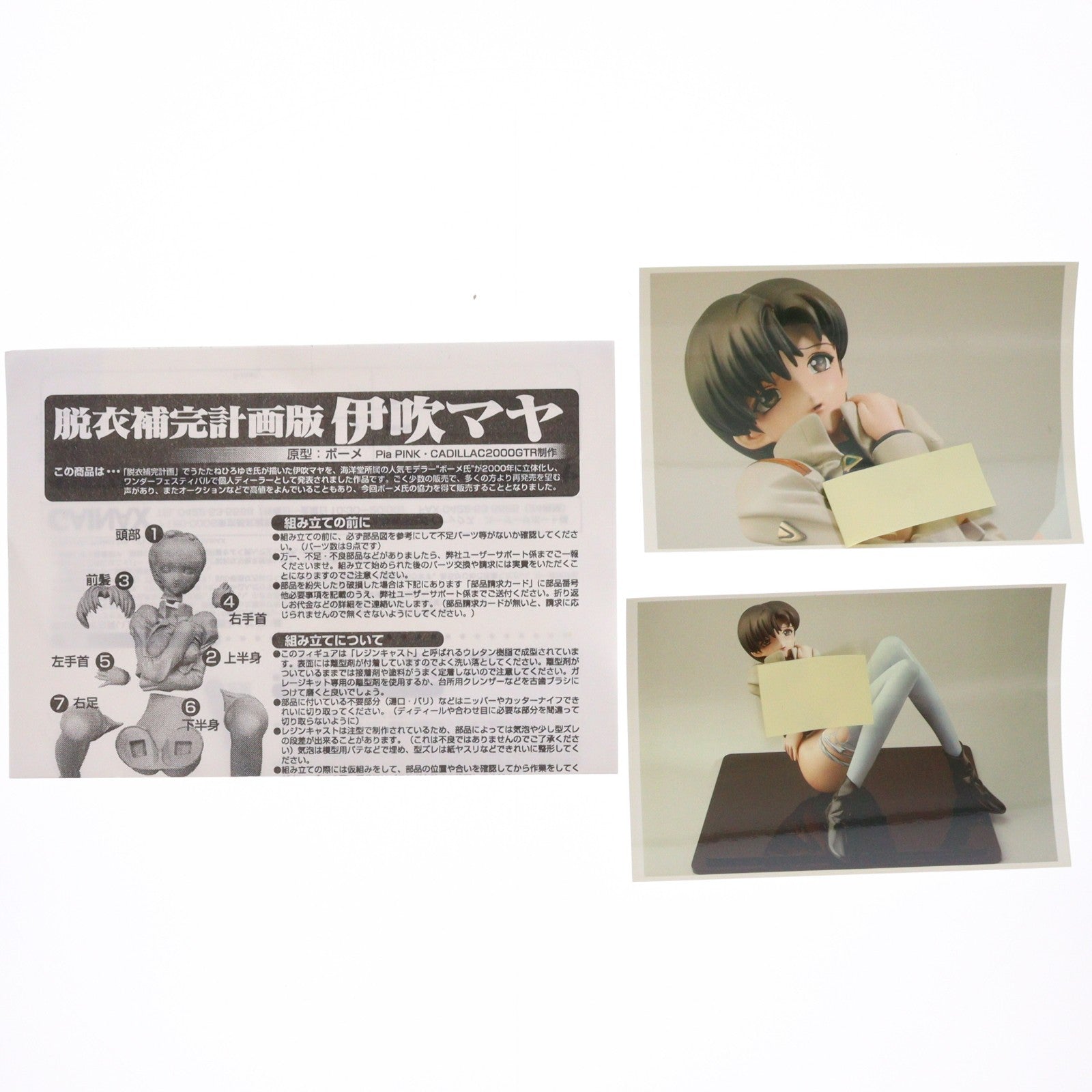 【中古即納】[FIG] 伊吹マヤ(いぶきまや) 脱衣補完計画版 新世紀エヴァンゲリオン 1/4 レジンキャストキット フィギュア Pia PINK/CADILLAC2000GTR(19991231)