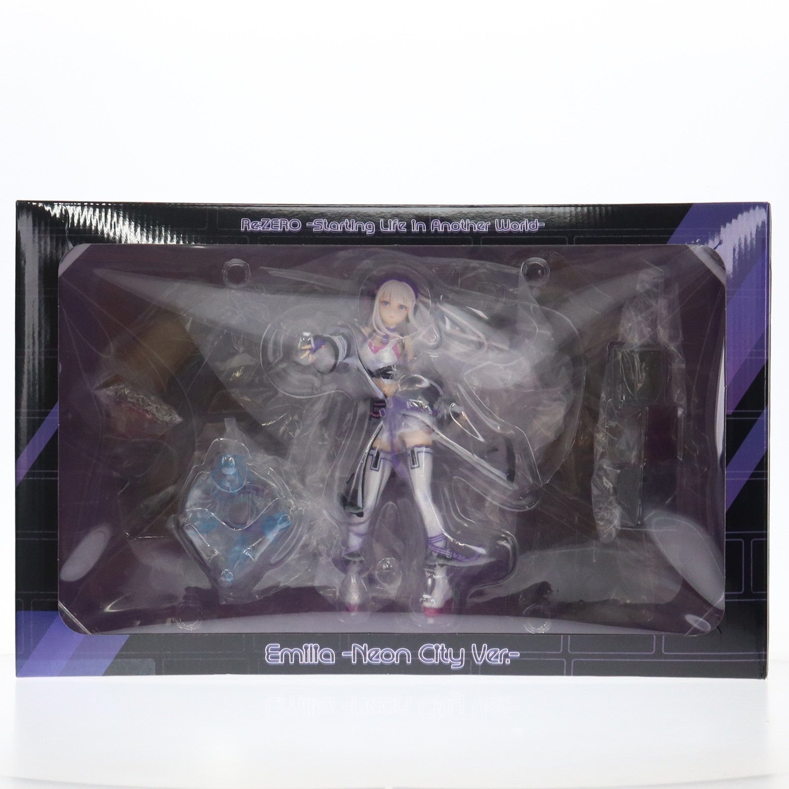 【中古即納】[FIG] eStream Store限定 SHIBUYA SCRAMBLE FIGURE エミリア -Neon City Ver.- Re:ゼロから始める異世界生活 1/7 完成品 フィギュア eStream(20220630)