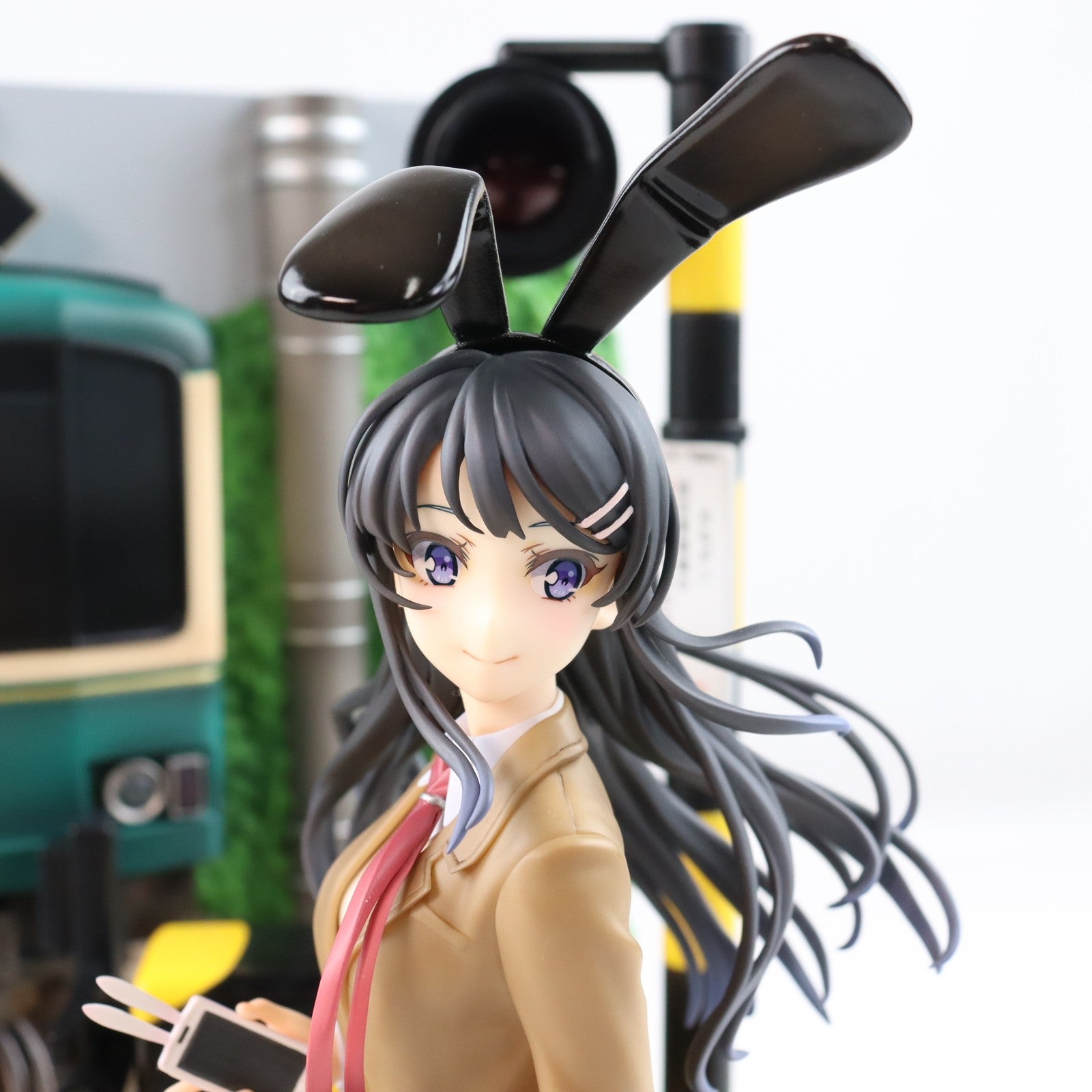 【中古即納】[FIG] eStream Store限定 SHIBUYA SCRAMBLE FIGURE 桜島麻衣(さくらじままい) -江ノ電 Ver.- 青春ブタ野郎はバニーガール先輩の夢を見ない 1/7 完成品 フィギュア eStream/アルファサテライト(20220531)