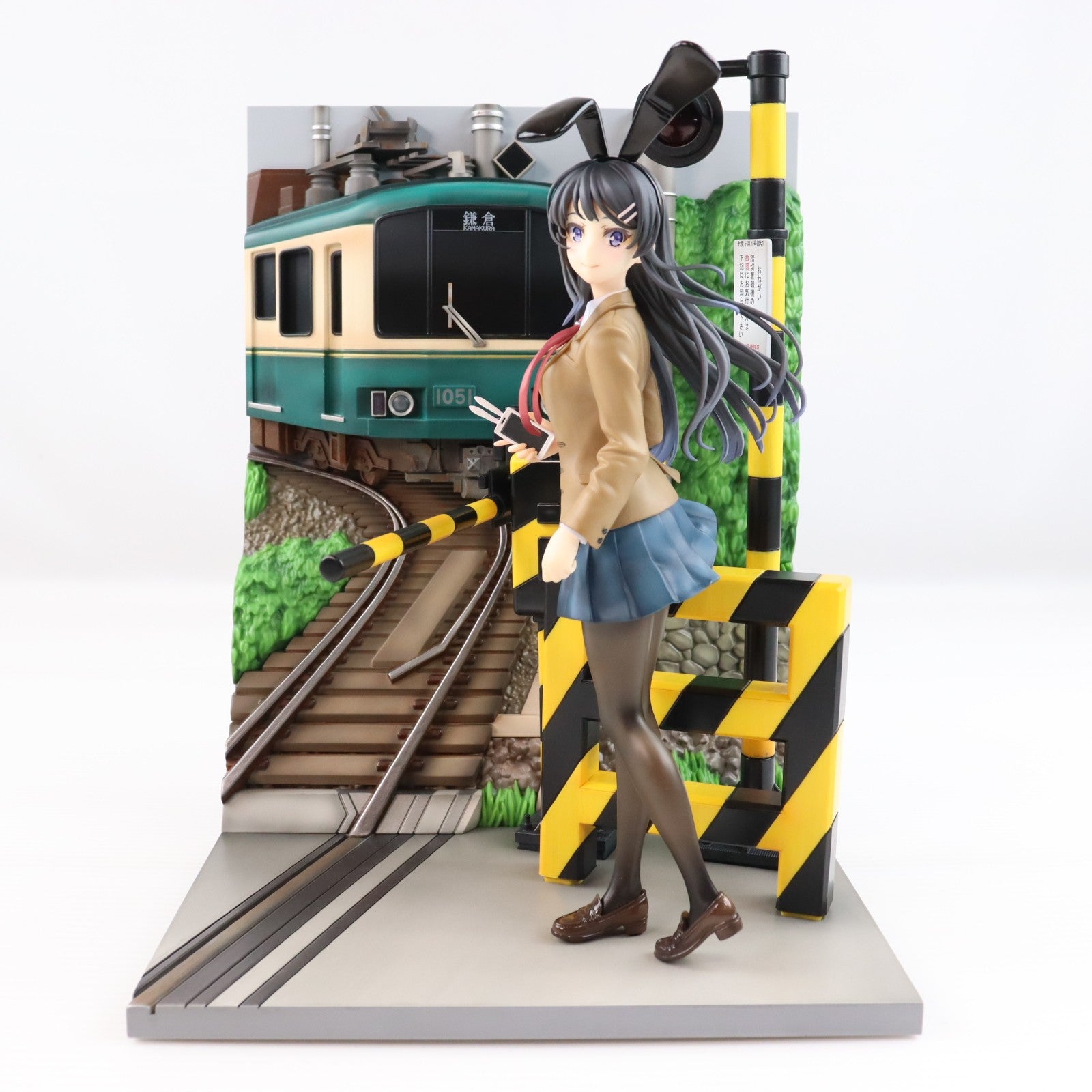 【中古即納】[FIG] eStream Store限定 SHIBUYA SCRAMBLE FIGURE 桜島麻衣(さくらじままい) -江ノ電 Ver.- 青春ブタ野郎はバニーガール先輩の夢を見ない 1/7 完成品 フィギュア eStream/アルファサテライト(20220531)