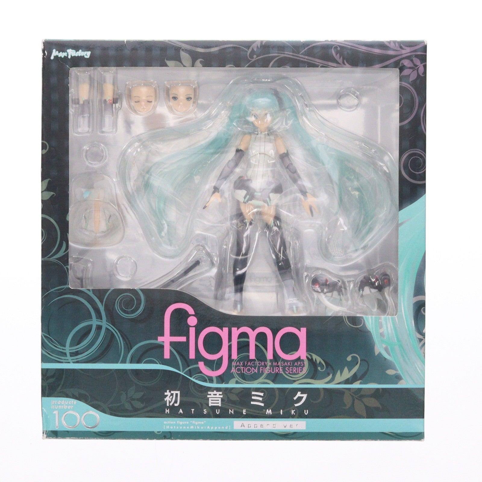 【中古即納】[FIG] figma(フィグマ) 100 初音ミク Append ver. 初音ミク・アペンド 完成品 可動フィギュア マックスファクトリー(20110906)