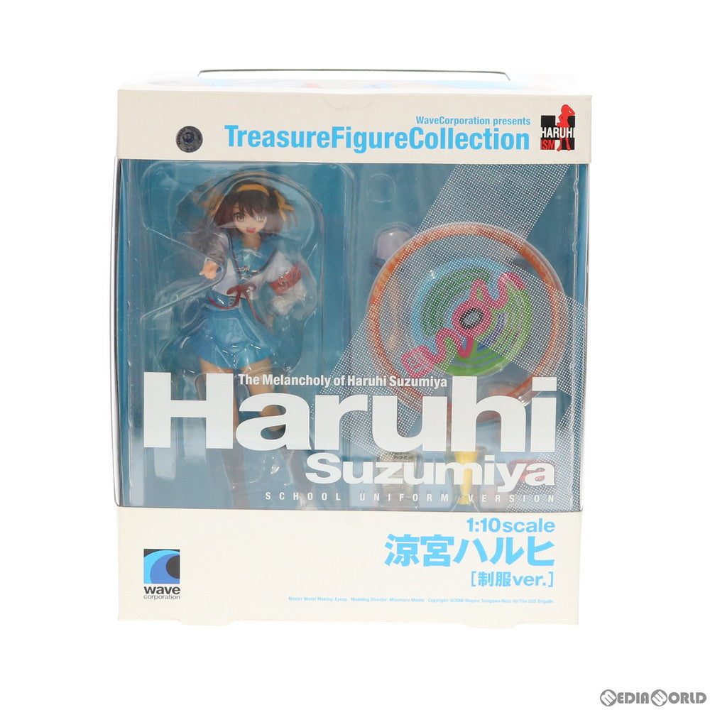 【中古即納】[FIG] トレジャーフィギュアコレクション 涼宮ハルヒ(すずみやはるひ) [制服Ver.] 涼宮ハルヒの憂鬱 1/10 完成品 フィギュア(NF-53) ウェーブ(WAVE)(20080531)