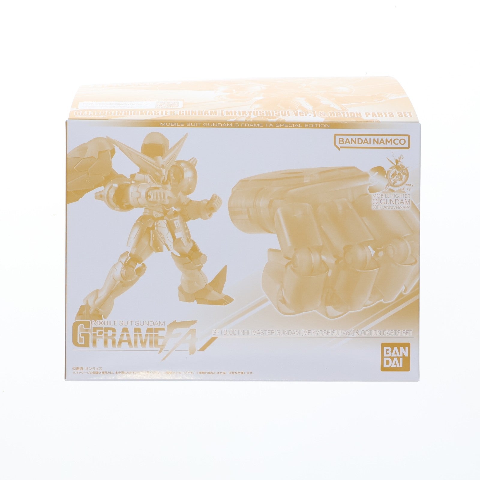 【中古即納】[FIG] (食玩) プレミアムバンダイ限定 機動戦士ガンダム GフレームFA マスターガンダム(明鏡止水Ver.)&オプションパーツセット 機動武闘伝Gガンダム 可動フィギュア バンダイ(20240930)