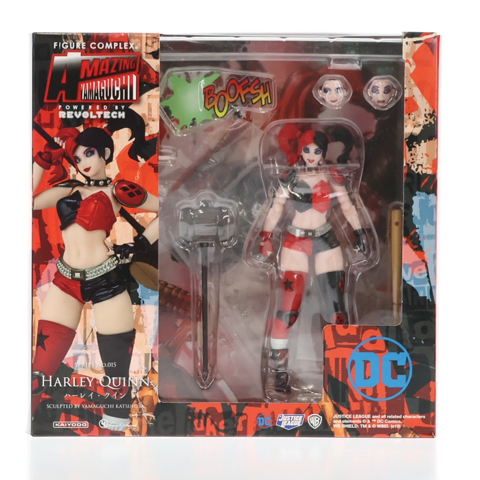 【中古即納】[FIG] フィギュアコンプレックス アメイジングヤマグチ No.015 ハーレイ・クイン DCコミックス 完成品 可動フィギュア 海洋堂/ケンエレファント(20191222)