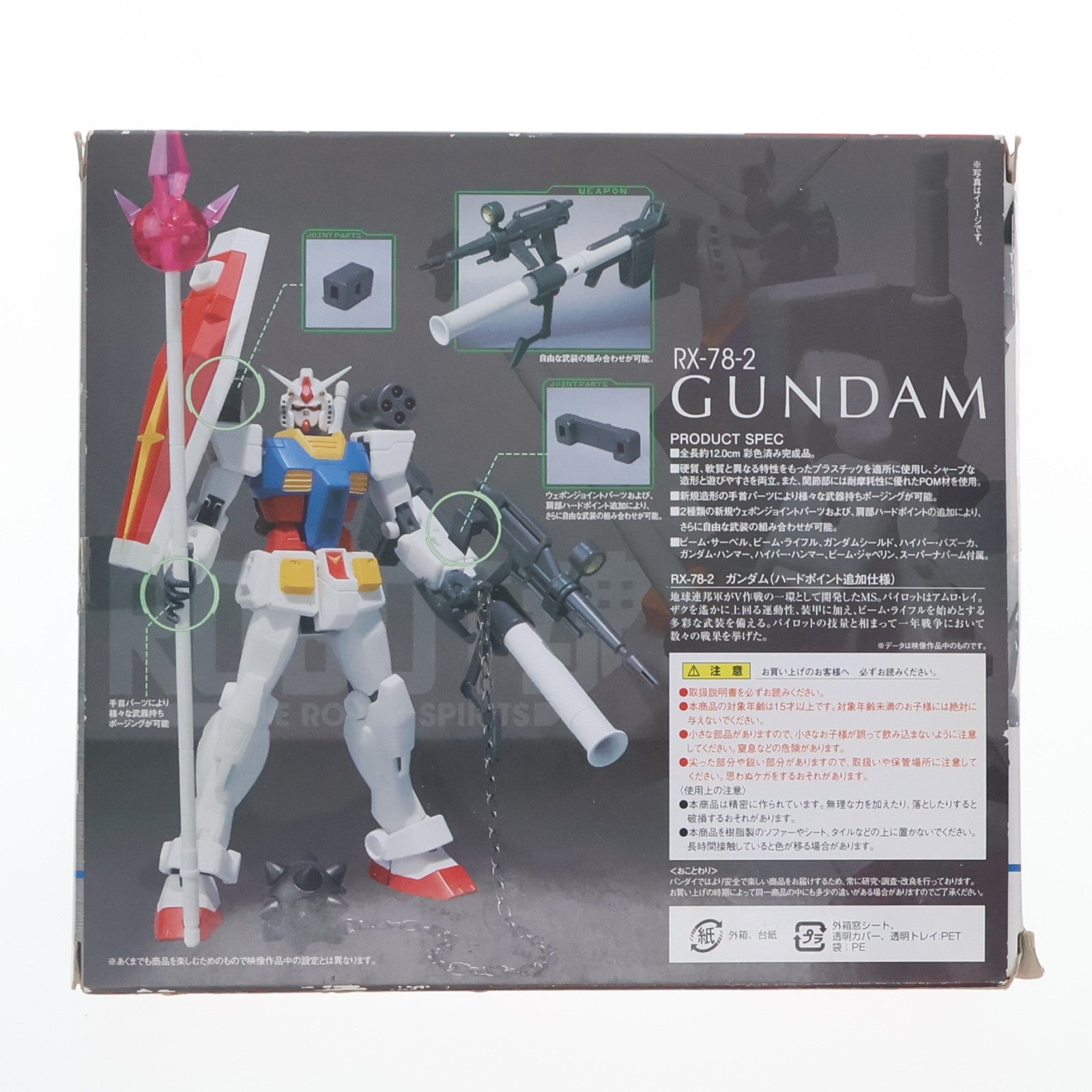 【中古即納】[FIG] ROBOT魂(SIDE MS) ガンダム(ハードポイント追加仕様) 機動戦士ガンダム 完成品 可動フィギュア バンダイ(20110527)