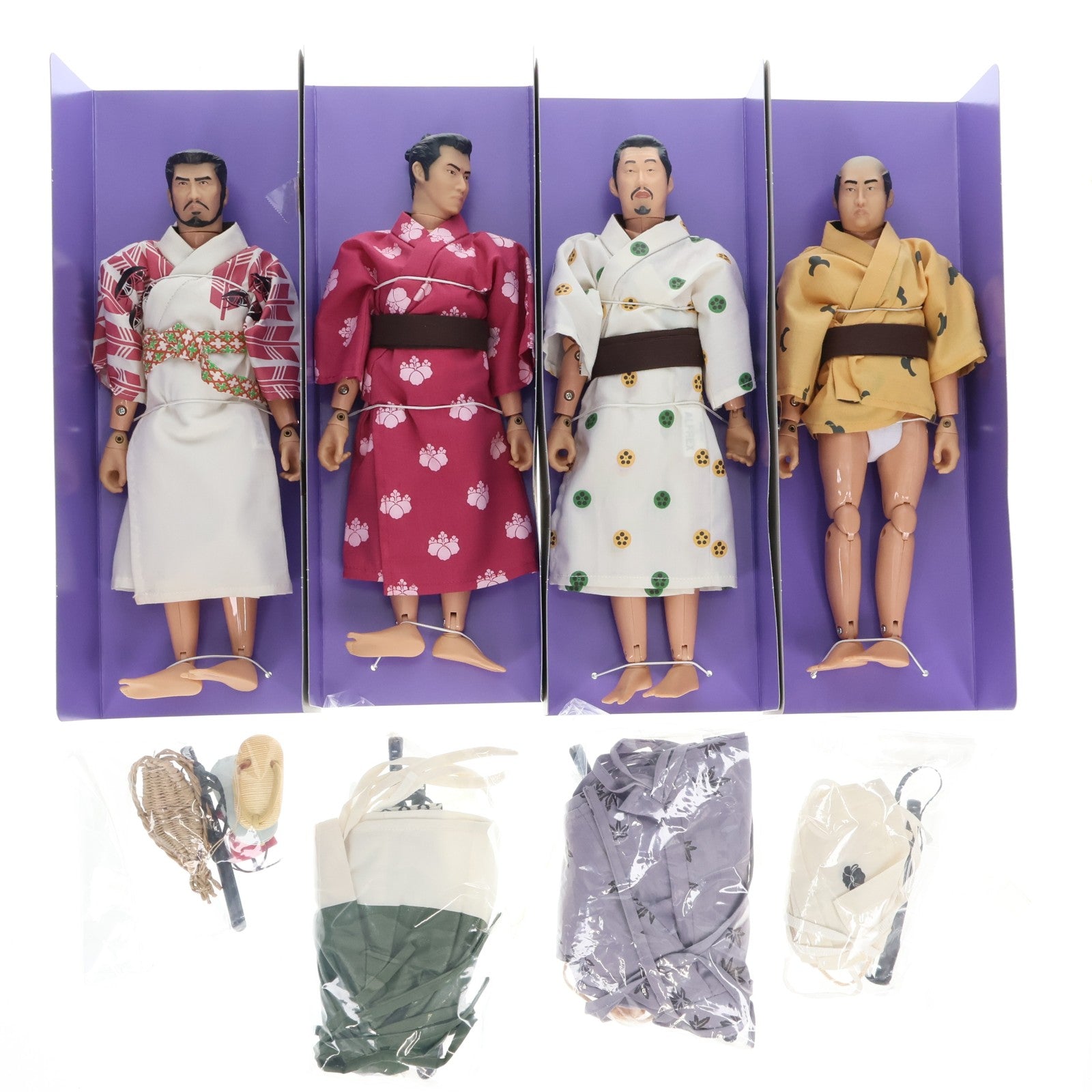 【中古即納】[FIG] 時代劇シリーズ 黒澤明 七人の侍 フィギュアセット(7体セット) 1/6 完成品 可動フィギュア アルフレックス(20040228)