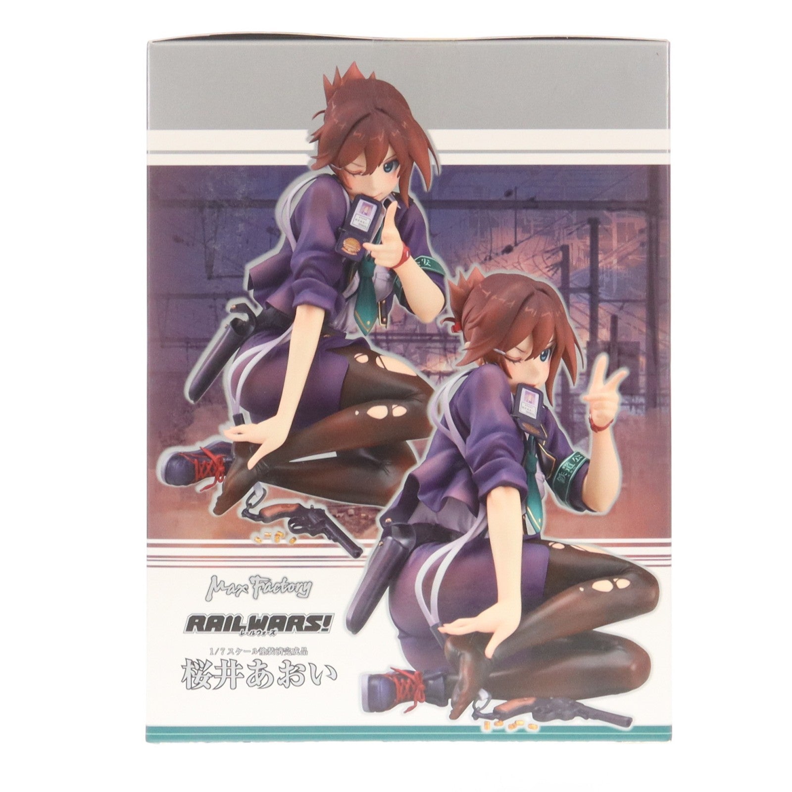 【中古即納】[FIG] GOODSMILE ONLINE SHOP限定 桜井あおい(さくらいあおい) RAIL WARS!(レール・ウォーズ) 1/7 完成品 フィギュア マックスファクトリー(20151023)