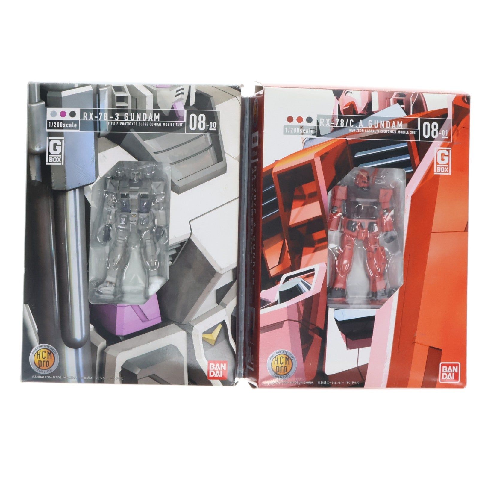 【中古即納】[FIG] HCM-Pro08-00&08-01 G-BOX G-3ガンダム&キャスバル専用ガンダム 機動戦士ガンダムMSV 機動戦士ガンダム ギレンの野望 1/200 完成品 可動フィギュア バンダイ(20041113)
