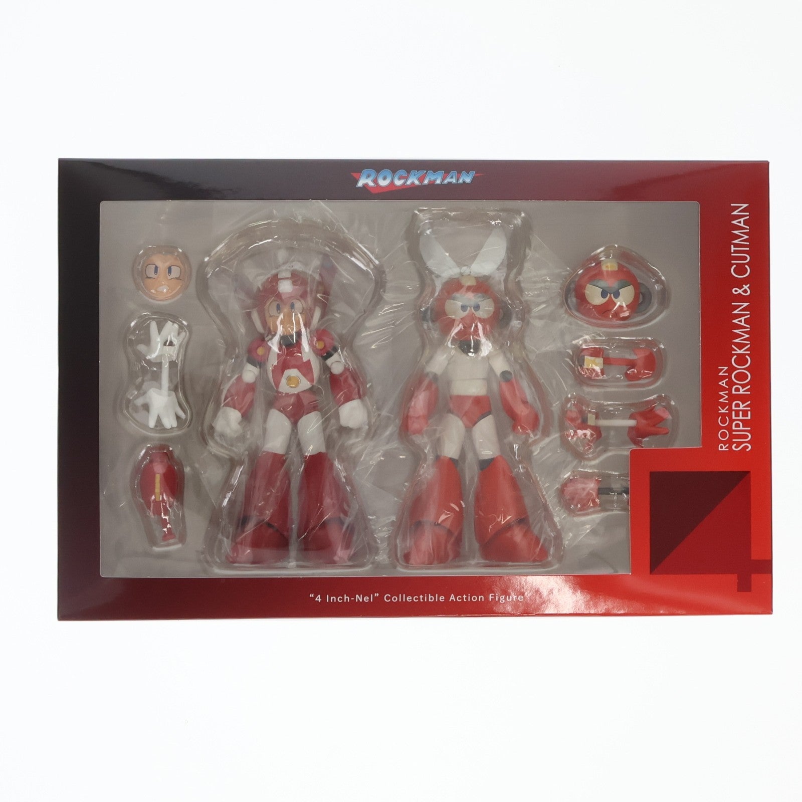 【中古即納】[FIG] 限値練オンラインショップ限定 4インチネル スーパーロックマン&カットマン(2体セット) ロックマン7 完成品 アクションフィギュア 千値練(せんちねる)(20161130)