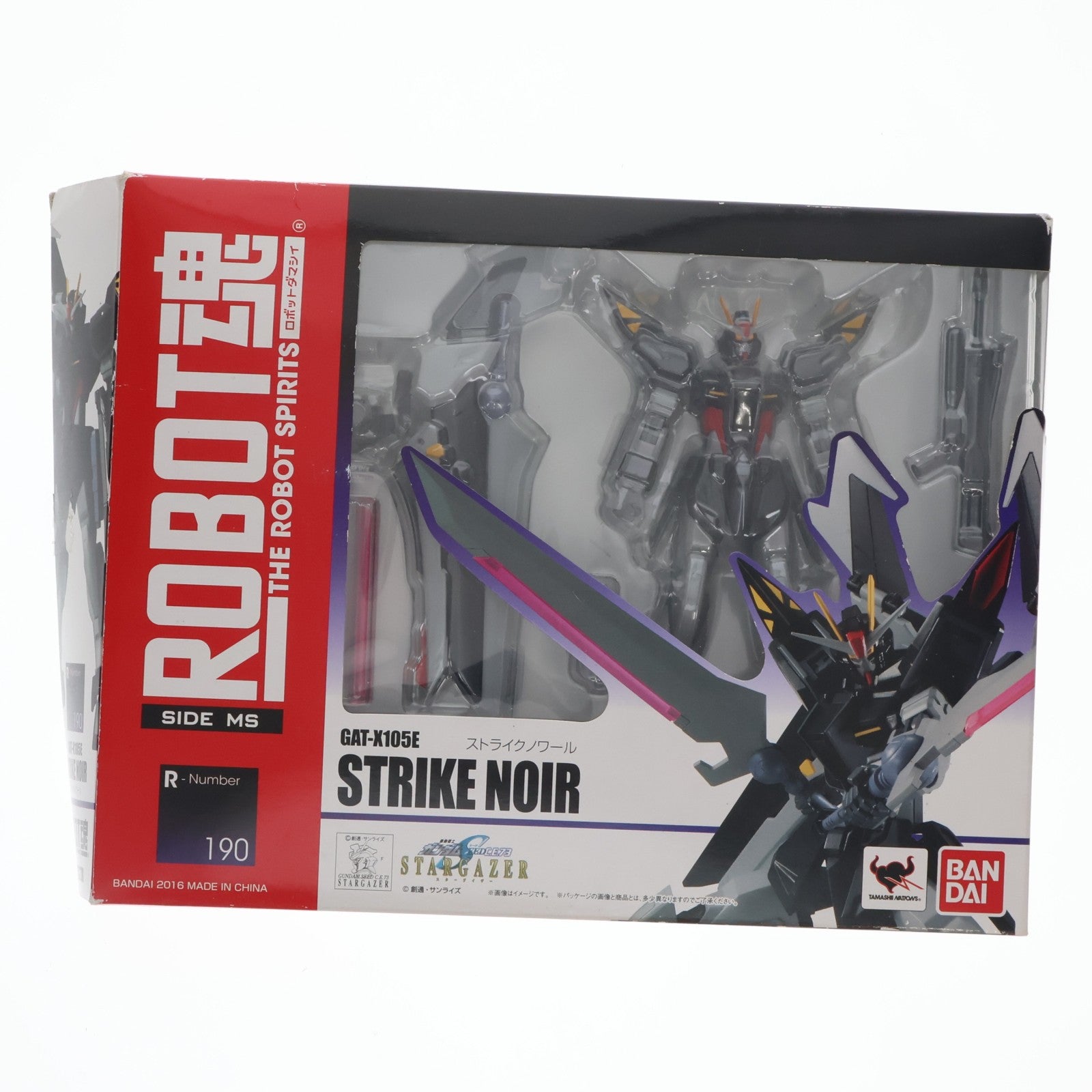 【中古即納】[FIG] ROBOT魂(SIDE MS) ストライクノワール 機動戦士ガンダムSEED(シード) C.E.73 STARGAZER(スターゲイザー) 完成品 可動フィギュア バンダイ(20160123)