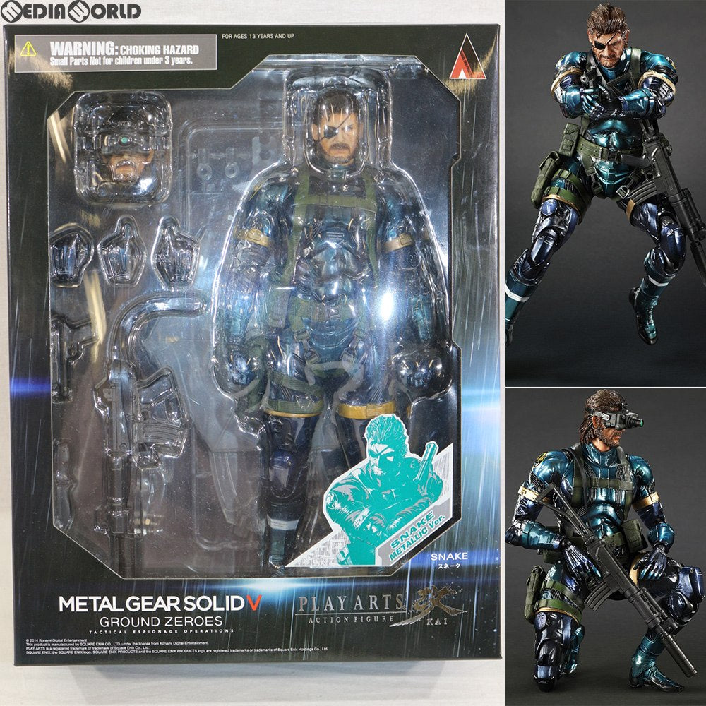 【中古即納】[FIG] (フィギュア単品) PLAY ARTS改(プレイアーツ改) スネーク メタリックVer. METAL GEAR SOLID V GROUND ZEROES(メタルギアソリッド5 グラウンド・ゼロズ) 完成品 可動フィギュア コナミスタイル限定版 スクウェア・エニックス(20140320)