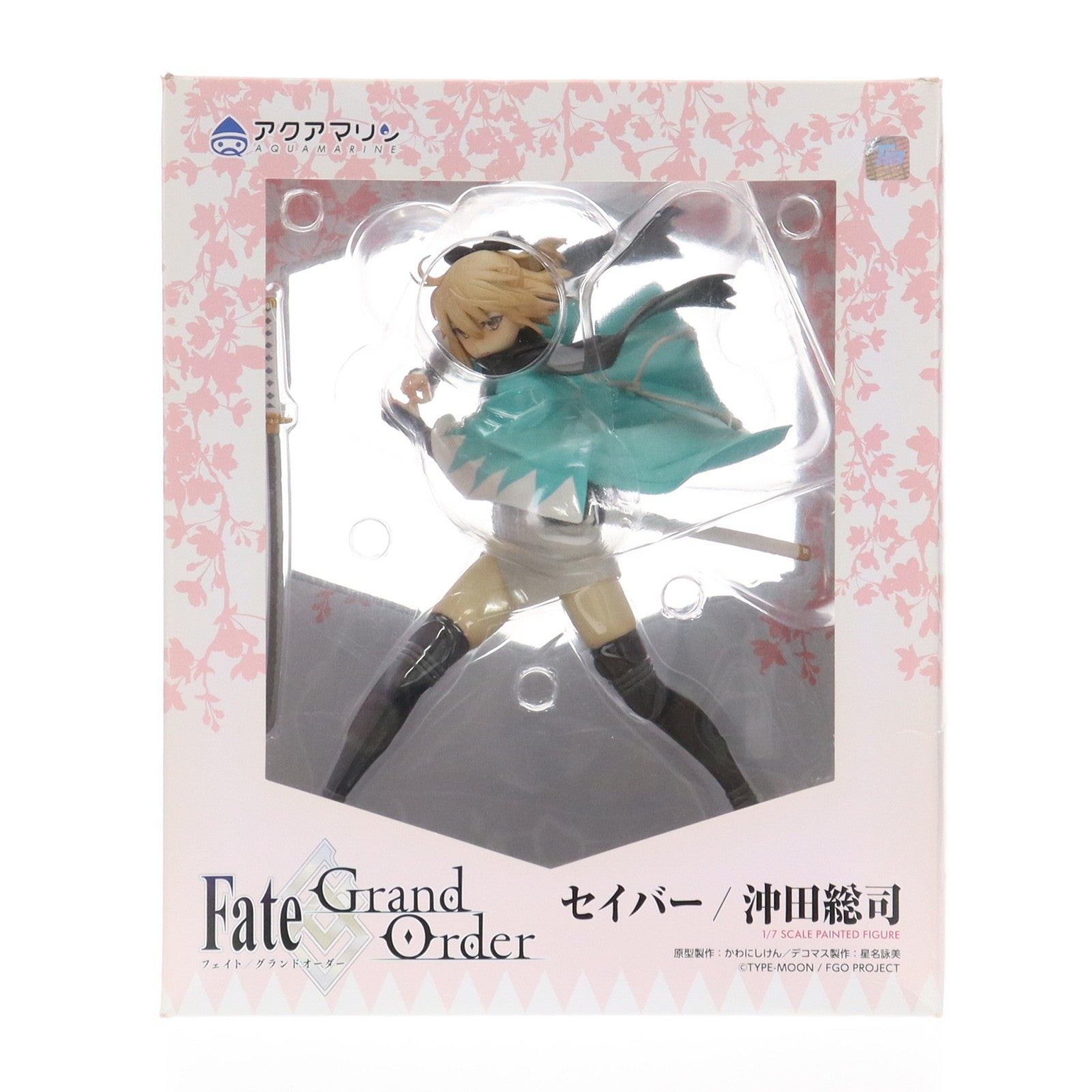 【中古即納】[FIG] セイバー/沖田総司(おきたそうじ) Fate/Grand Order(フェイト/グランドオーダー) 1/7 完成品 フィギュア アクアマリン(20190131)
