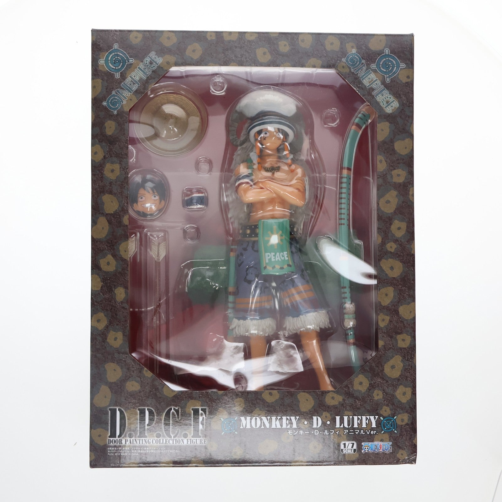 【中古即納】[FIG] DOOR PAINTING COLLECTION FIGURE D.P.C.F モンキー・D・ルフィ アニマルVer. ONE PIECE(ワンピース) 1/7 完成品 フィギュア プレックス(20120721)