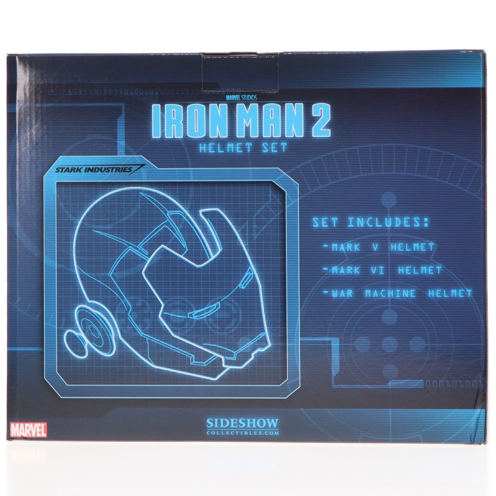 【中古即納】[FIG] サンディエゴ コミコン(SDCC2011)限定 アイアンマン and ウォーマシン ヘルメット 3PK アイアンマン2 1/3 レプリカ 完成品 フィギュア サイドショウ(20111231)