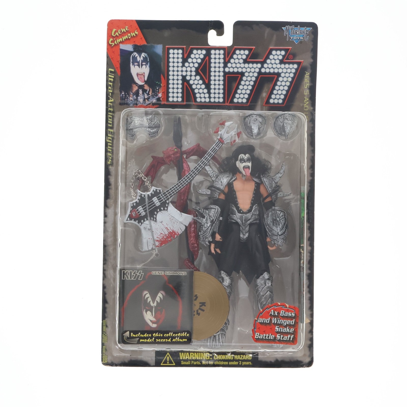 【中古即納】[FIG] キッス・ウルトラ・アクションフィギュア Gene Simmons(ジーン・シモンズ)(ミニチュアレコード付き) KISS 完成品 マクファーレン・トイズ(19971231)